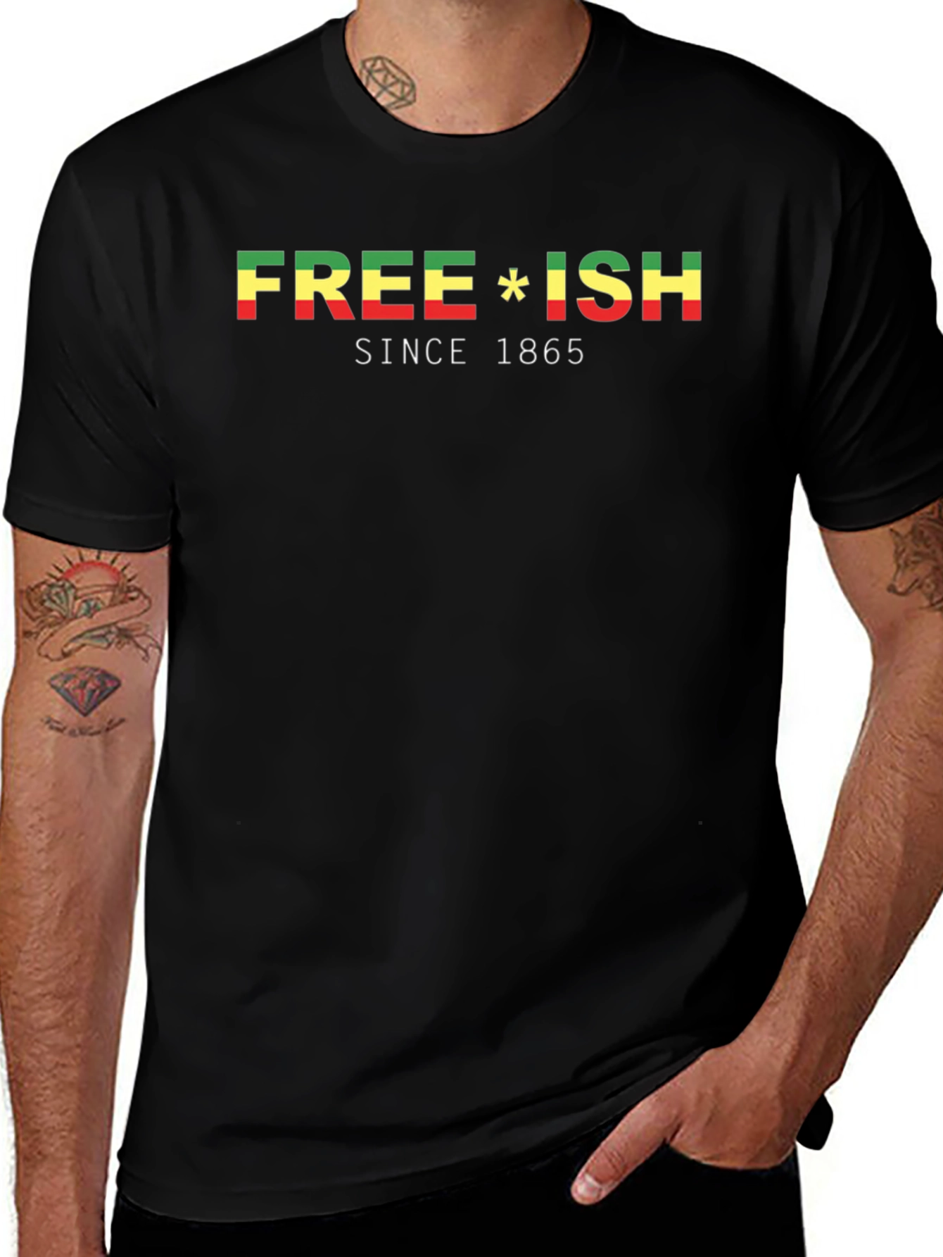 Free-ish Since 1865 Black Graphic T-Shirt
