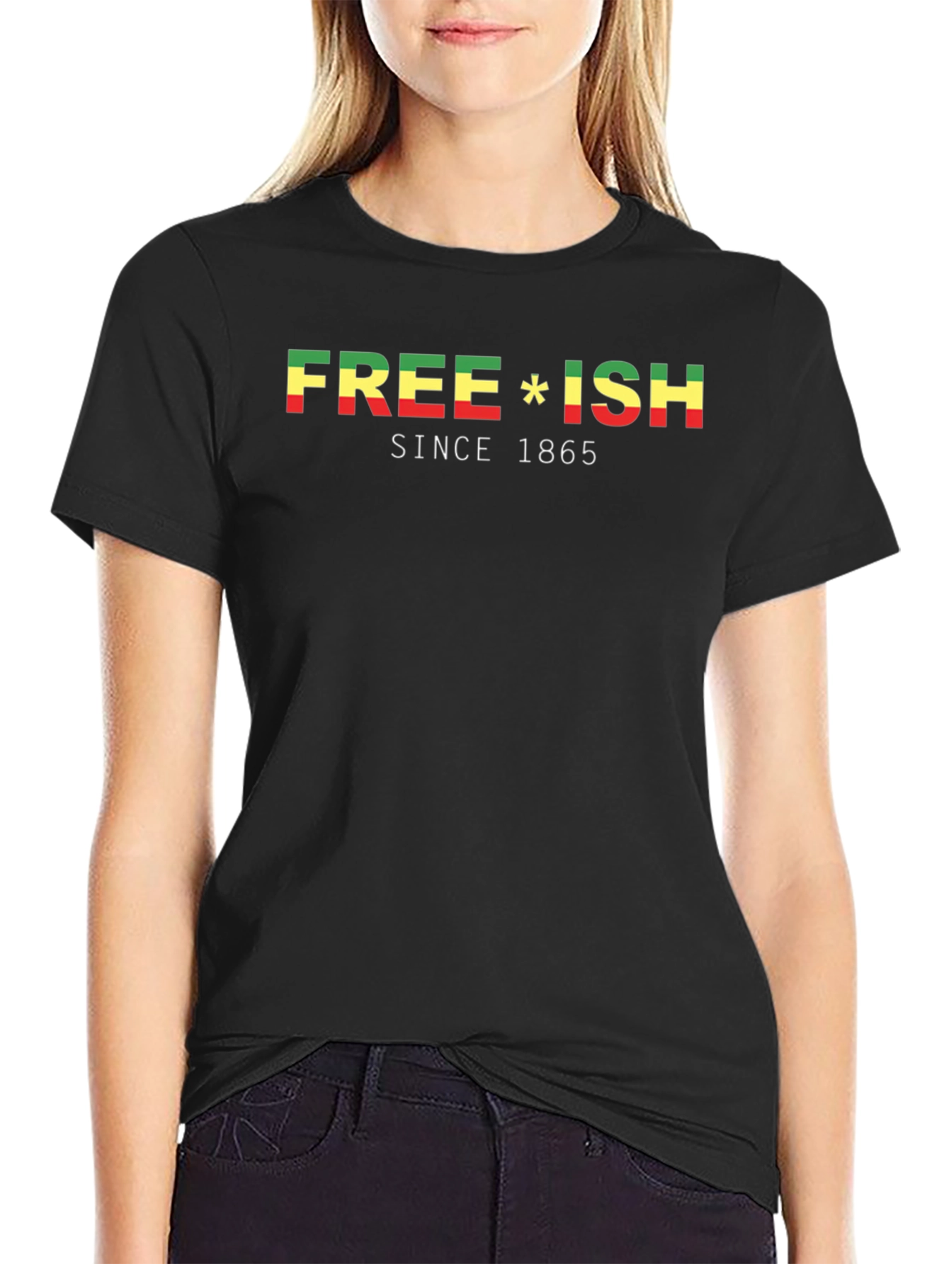 Free-ish Since 1865 Black Graphic T-Shirt