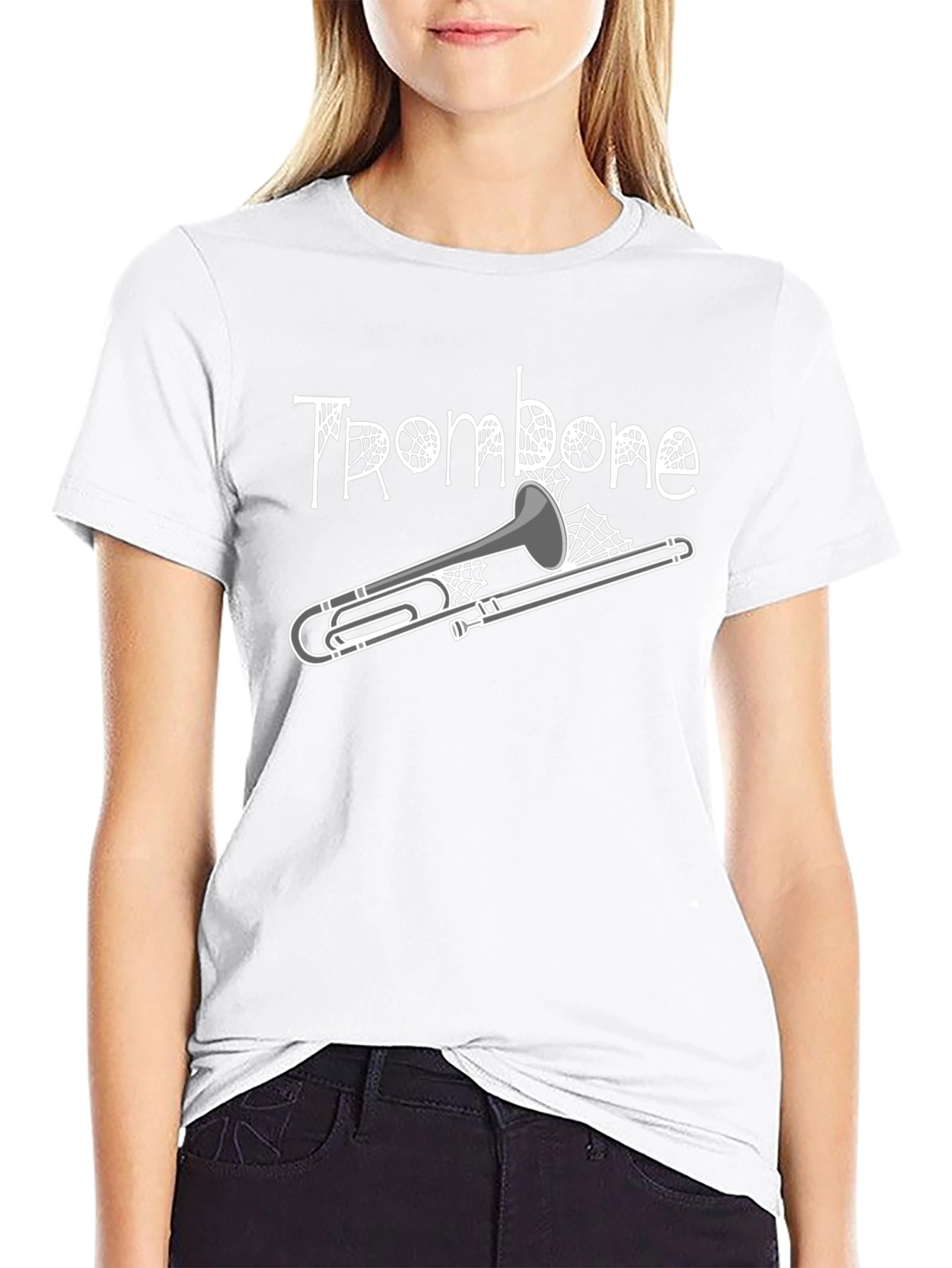 Halloween Trombone T-Shirt - Spooky Music Tee