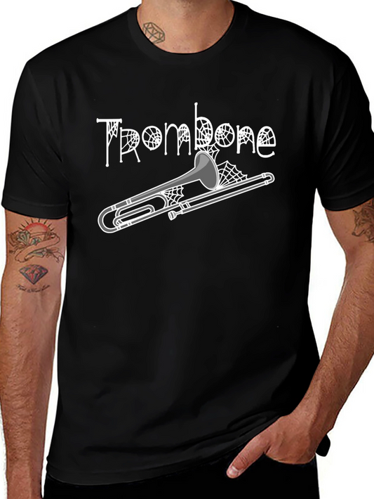 Halloween Trombone T-Shirt - Spooky Music Tee