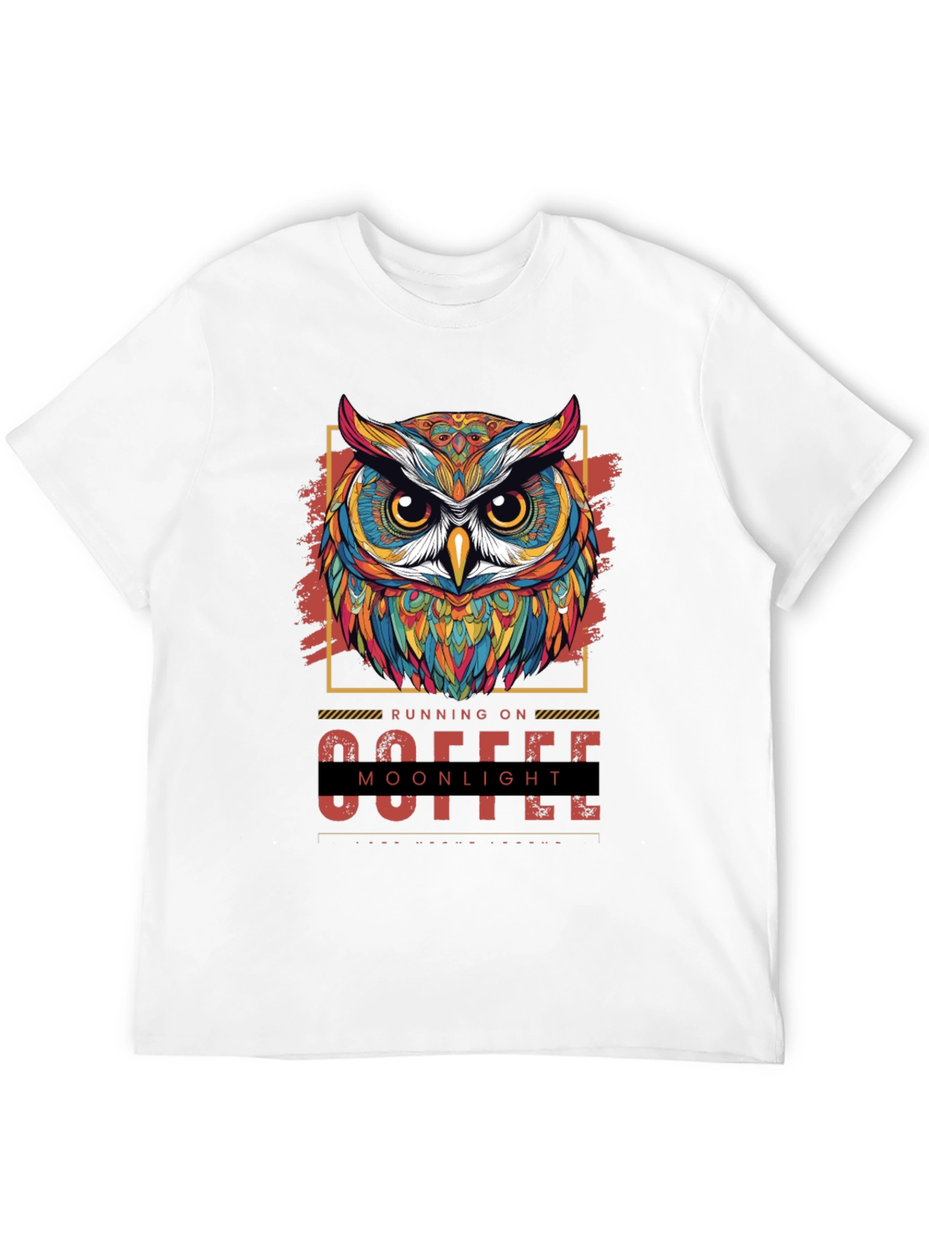Running on Coffee and Moonlight Owl T-Shirt