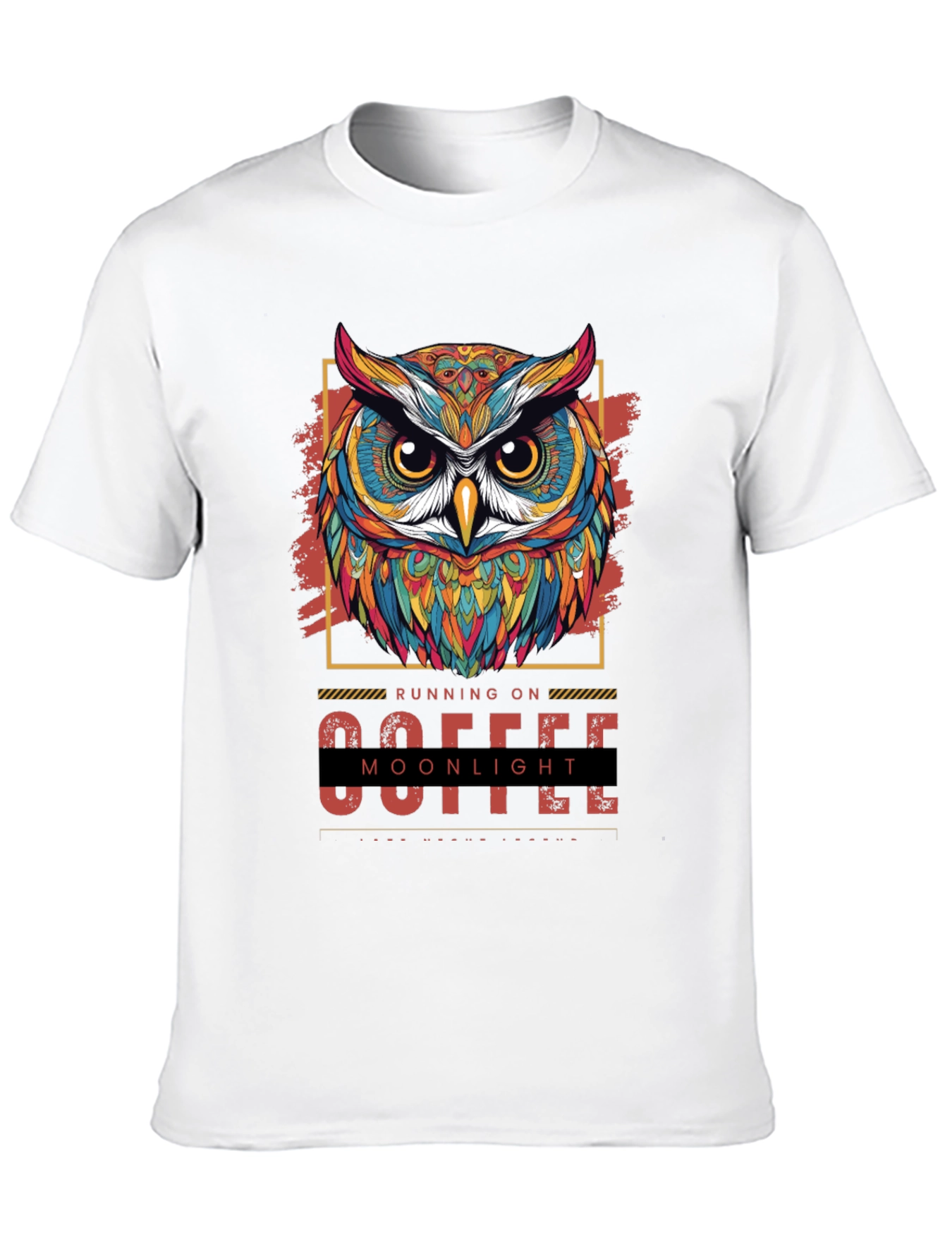 Running on Coffee and Moonlight Owl T-Shirt