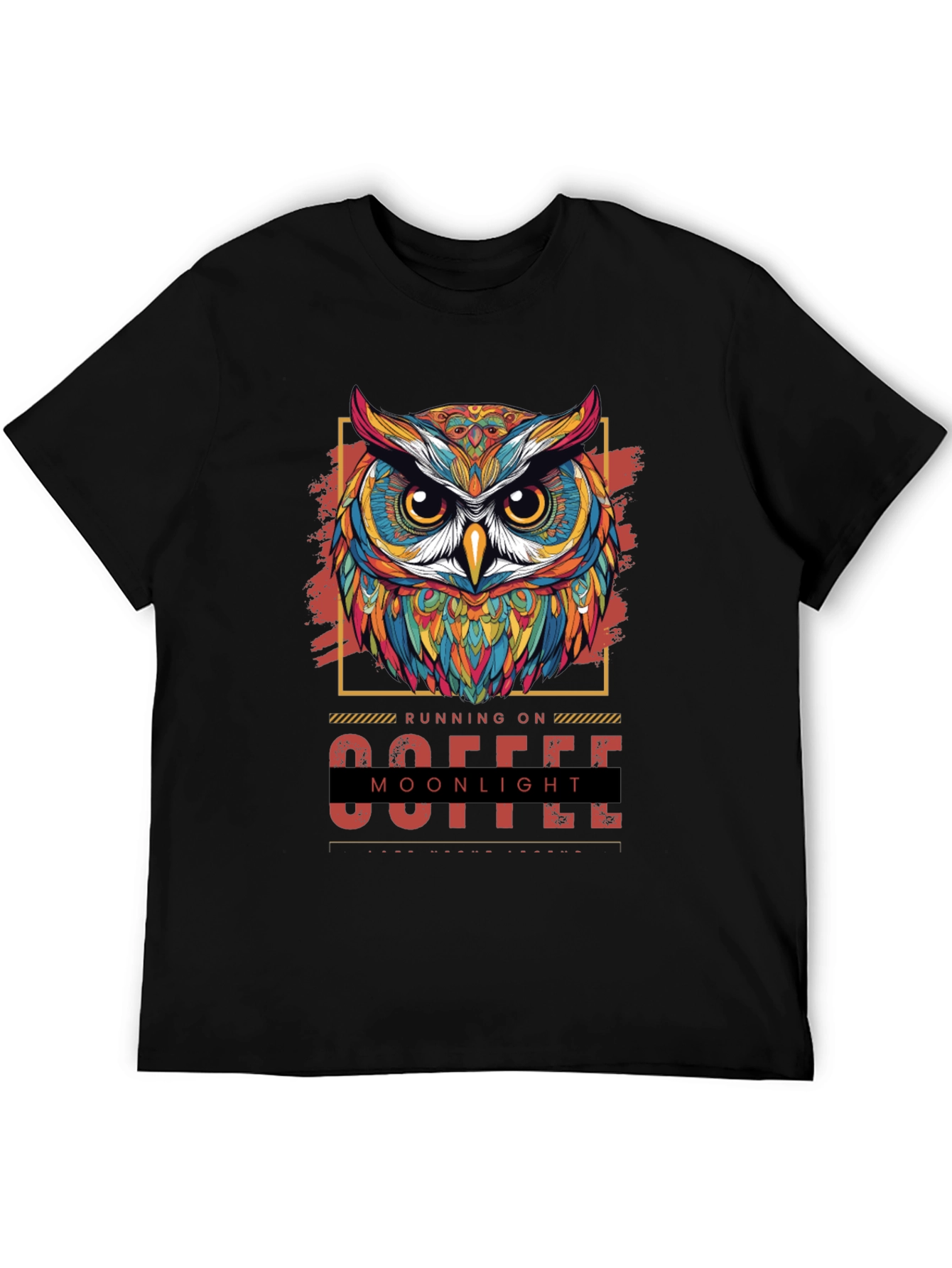 Running on Coffee and Moonlight Owl T-Shirt