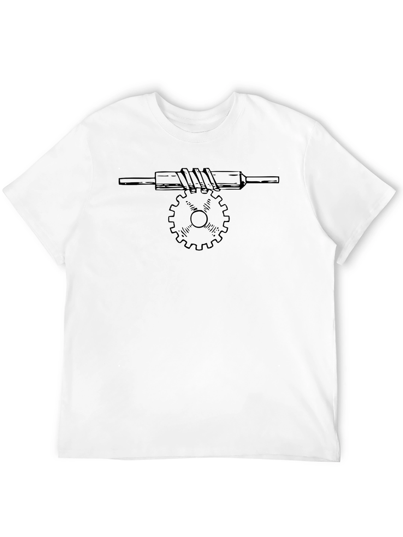 Black Gear T-Shirt - Mechanical Design