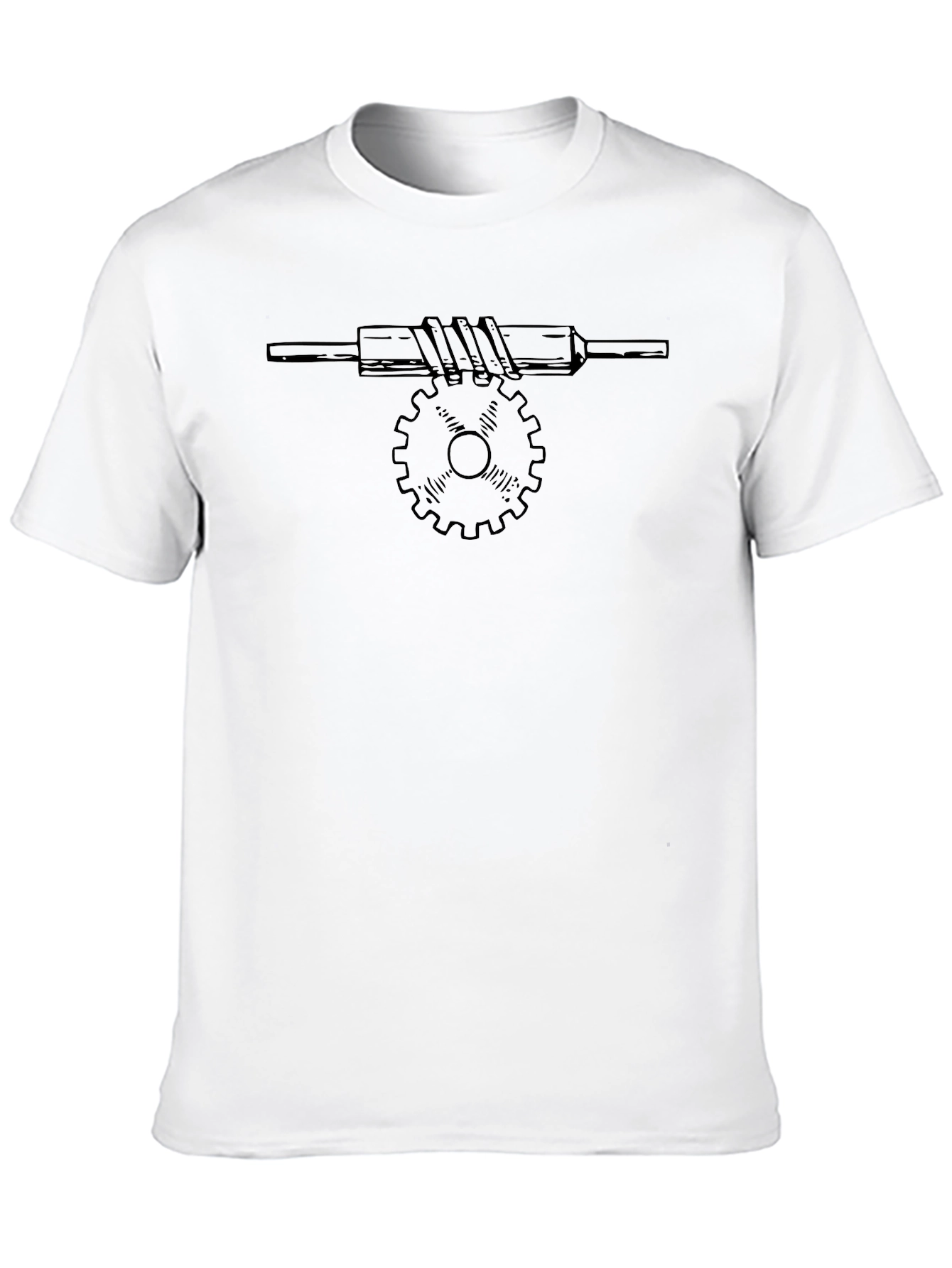Black Gear T-Shirt - Mechanical Design