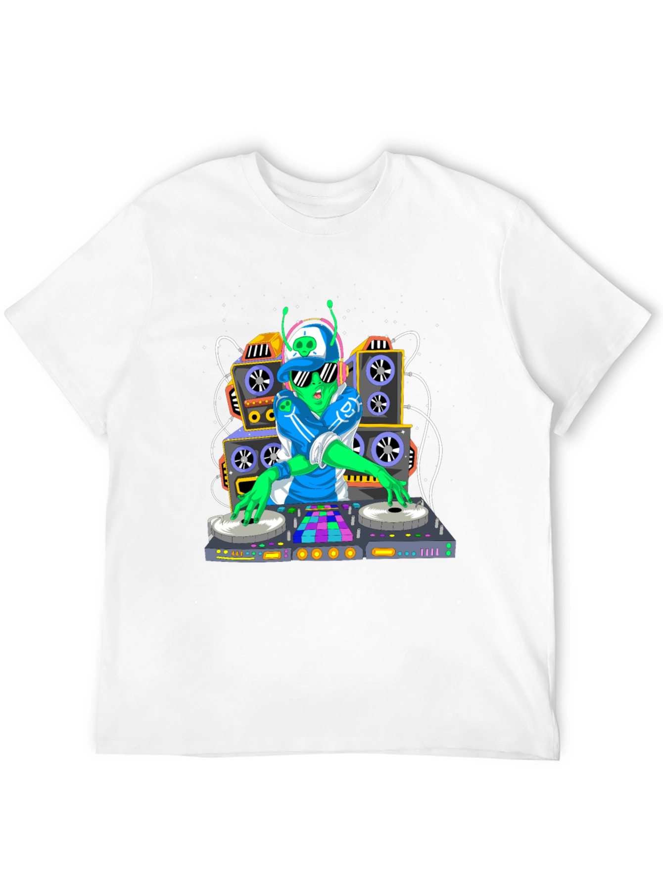 Alien DJ Graphic T-Shirt - Music Lover Tee