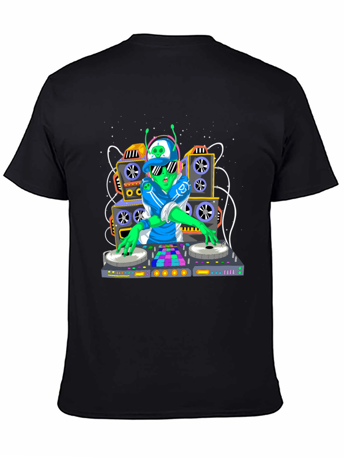 Alien DJ Graphic T-Shirt - Music Lover Tee