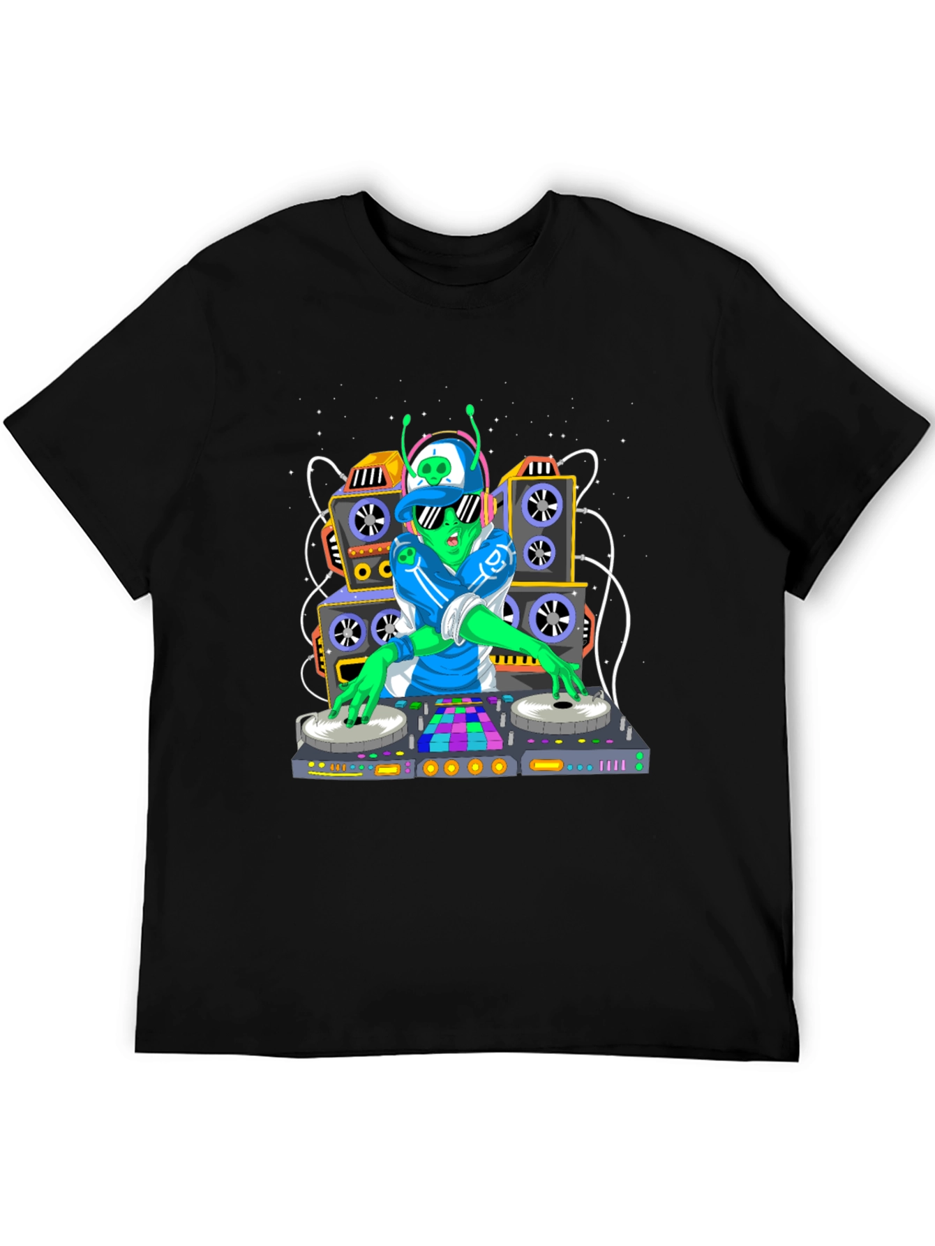 Alien DJ Graphic T-Shirt - Music Lover Tee
