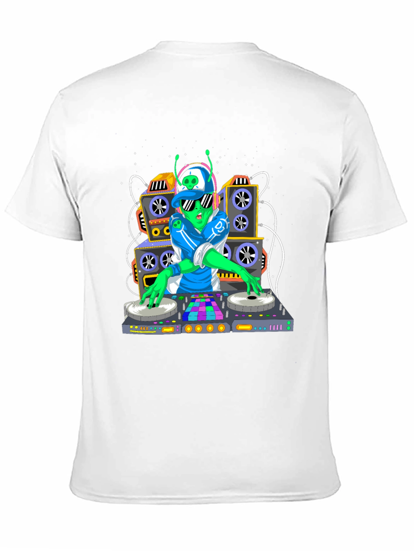 Alien DJ Graphic T-Shirt - Music Lover Tee