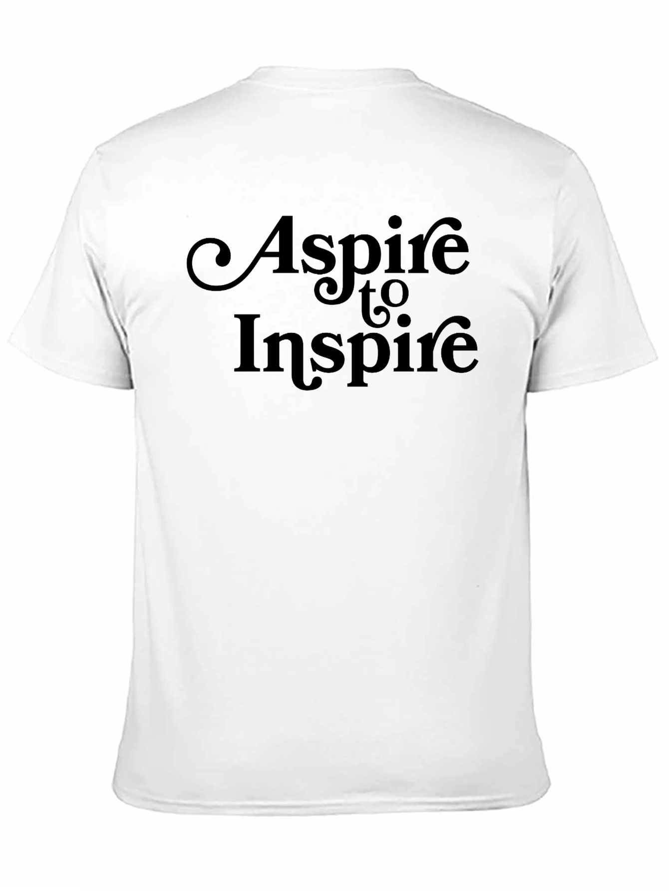 Aspire to Inspire Mens Black Graphic T-Shirt