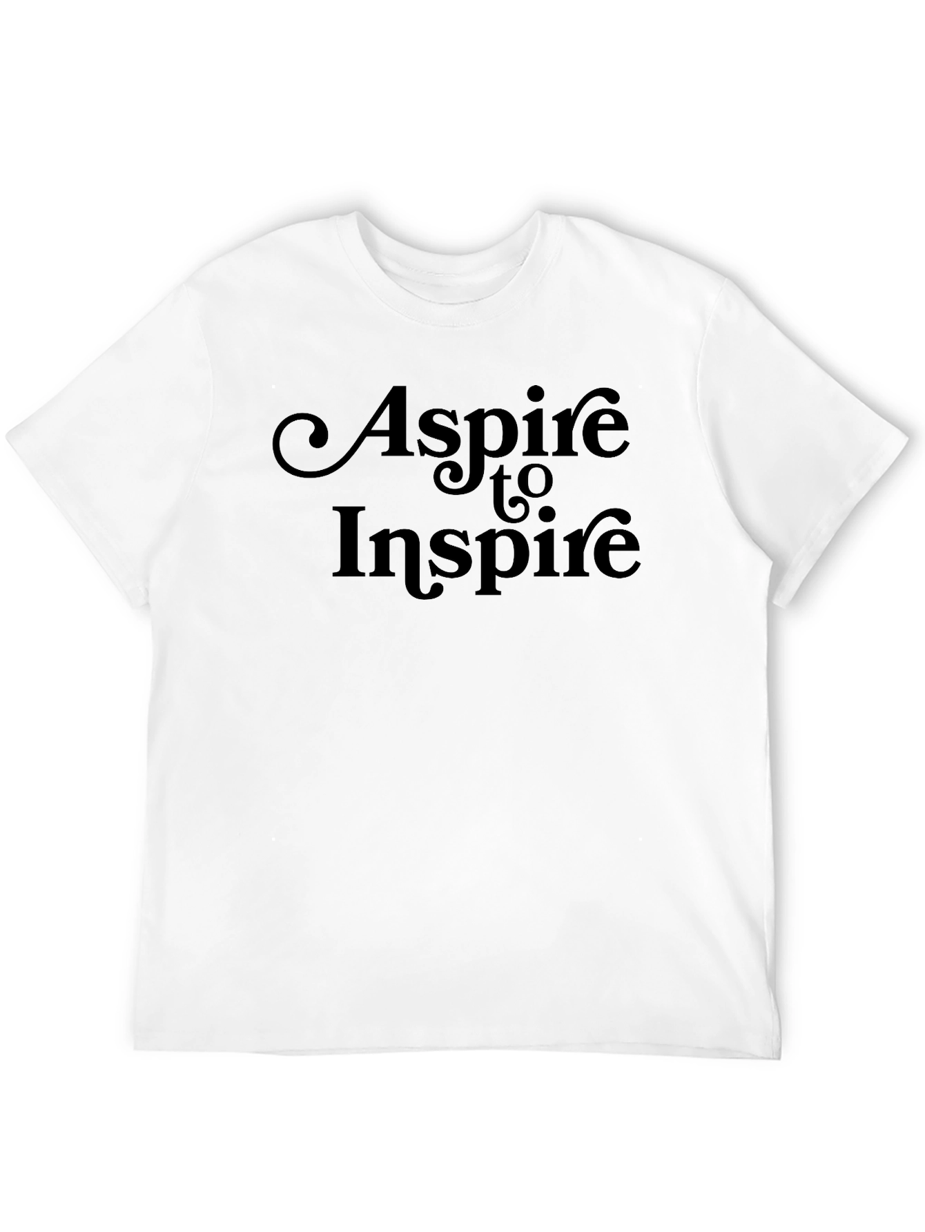 Aspire to Inspire Mens Black Graphic T-Shirt