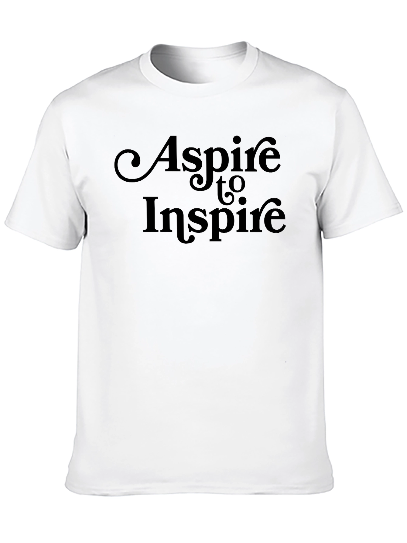Aspire to Inspire Mens Black Graphic T-Shirt