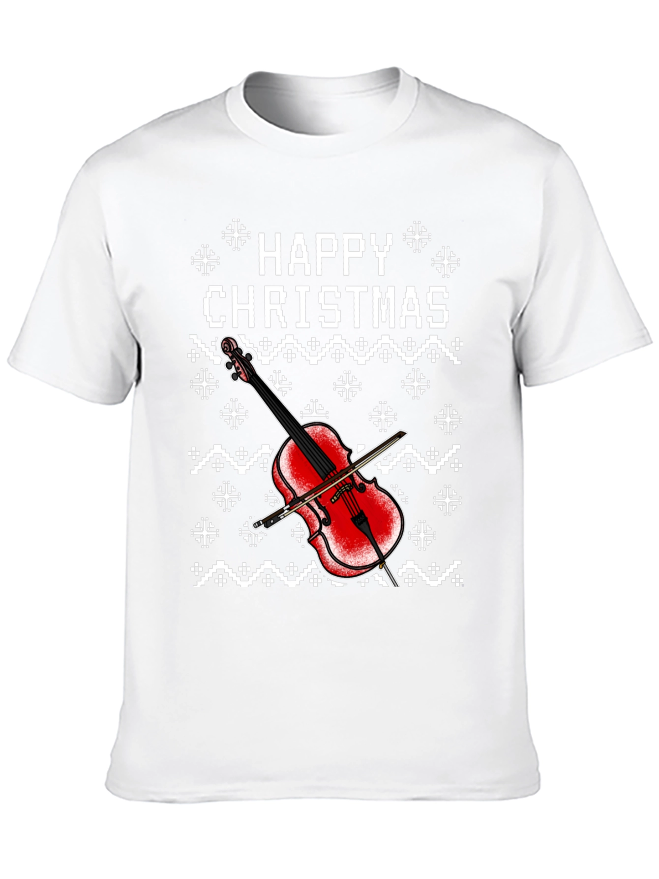 Happy Christmas Cello Holiday T-Shirt