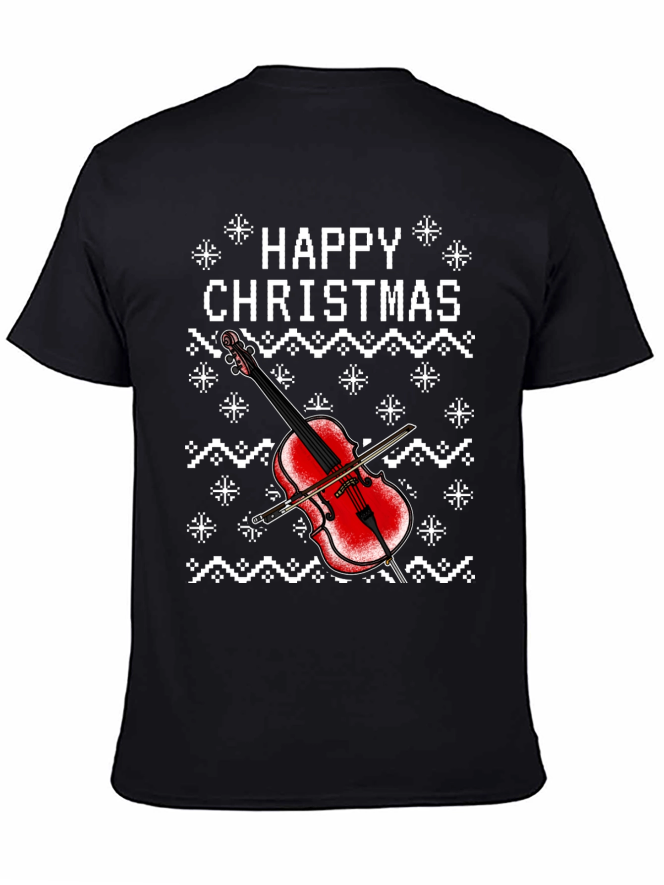 Happy Christmas Cello Holiday T-Shirt