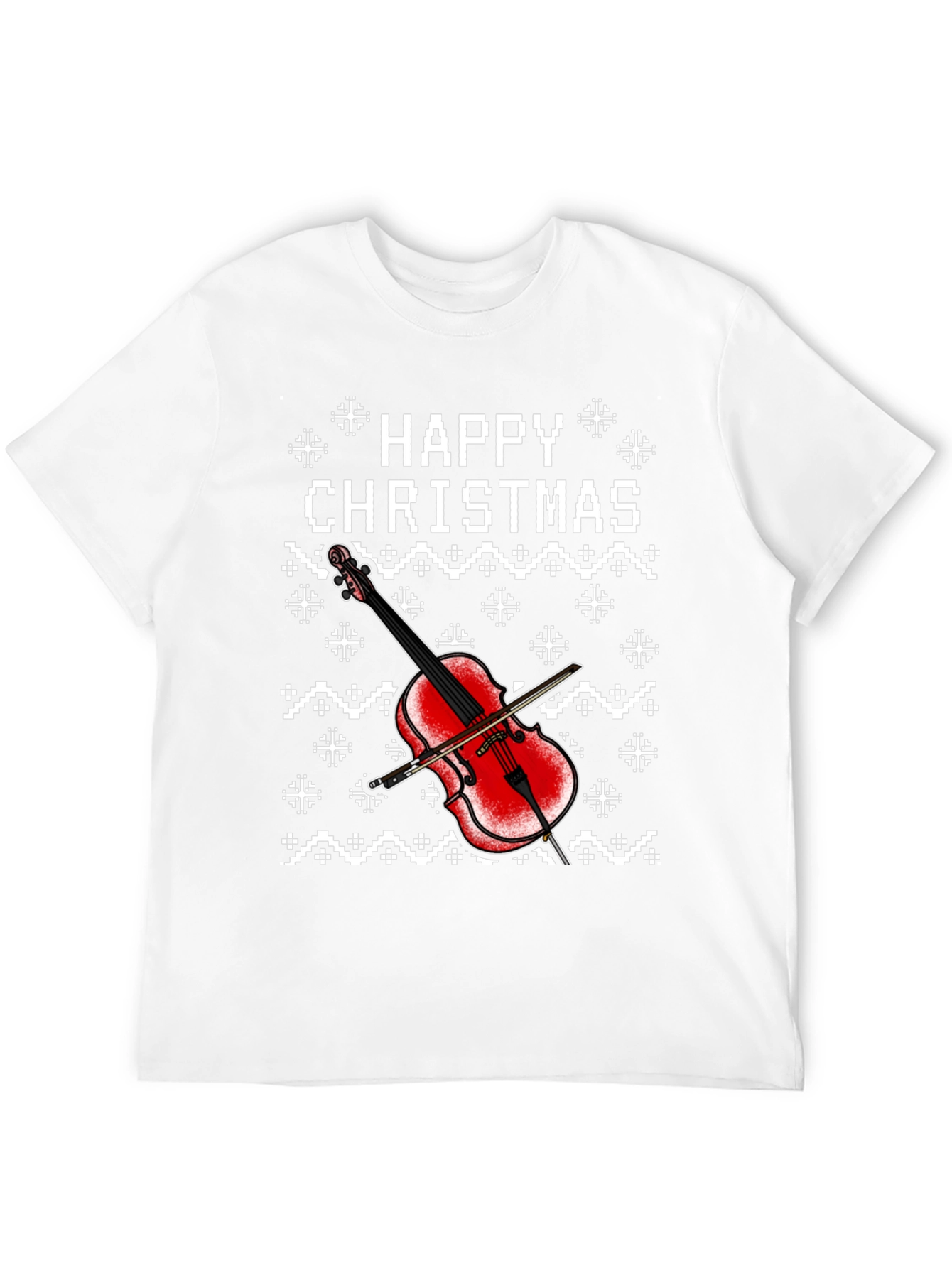 Happy Christmas Cello Holiday T-Shirt