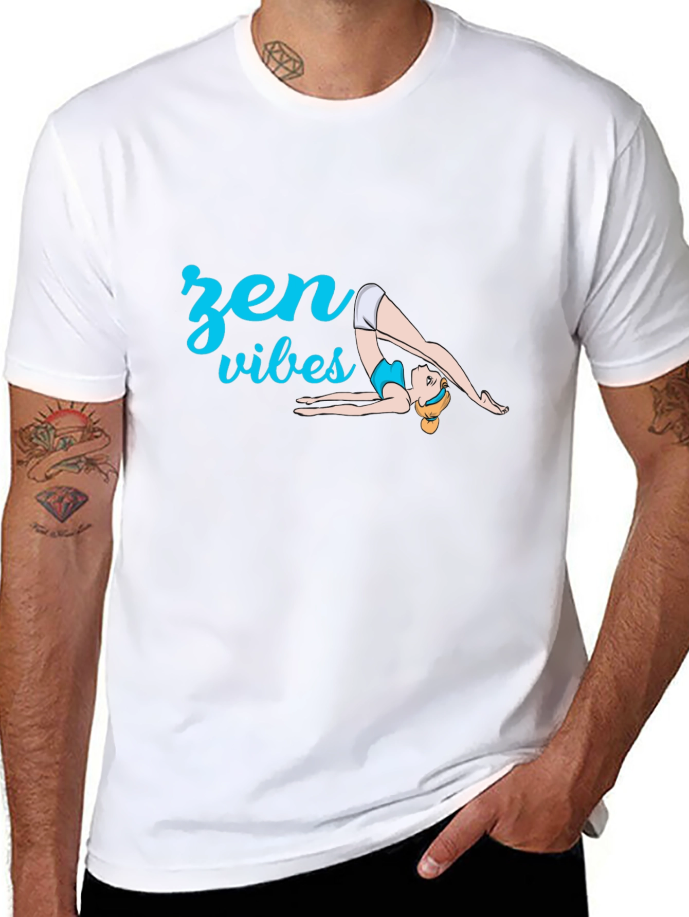 Zen Vibes Yoga T-Shirt - Black