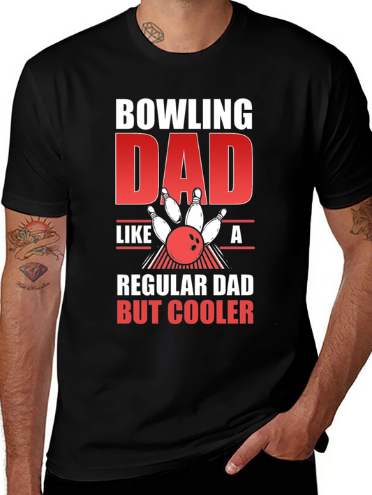 Bowling Dad Graphic Tee - Cool Fathers Day Gift