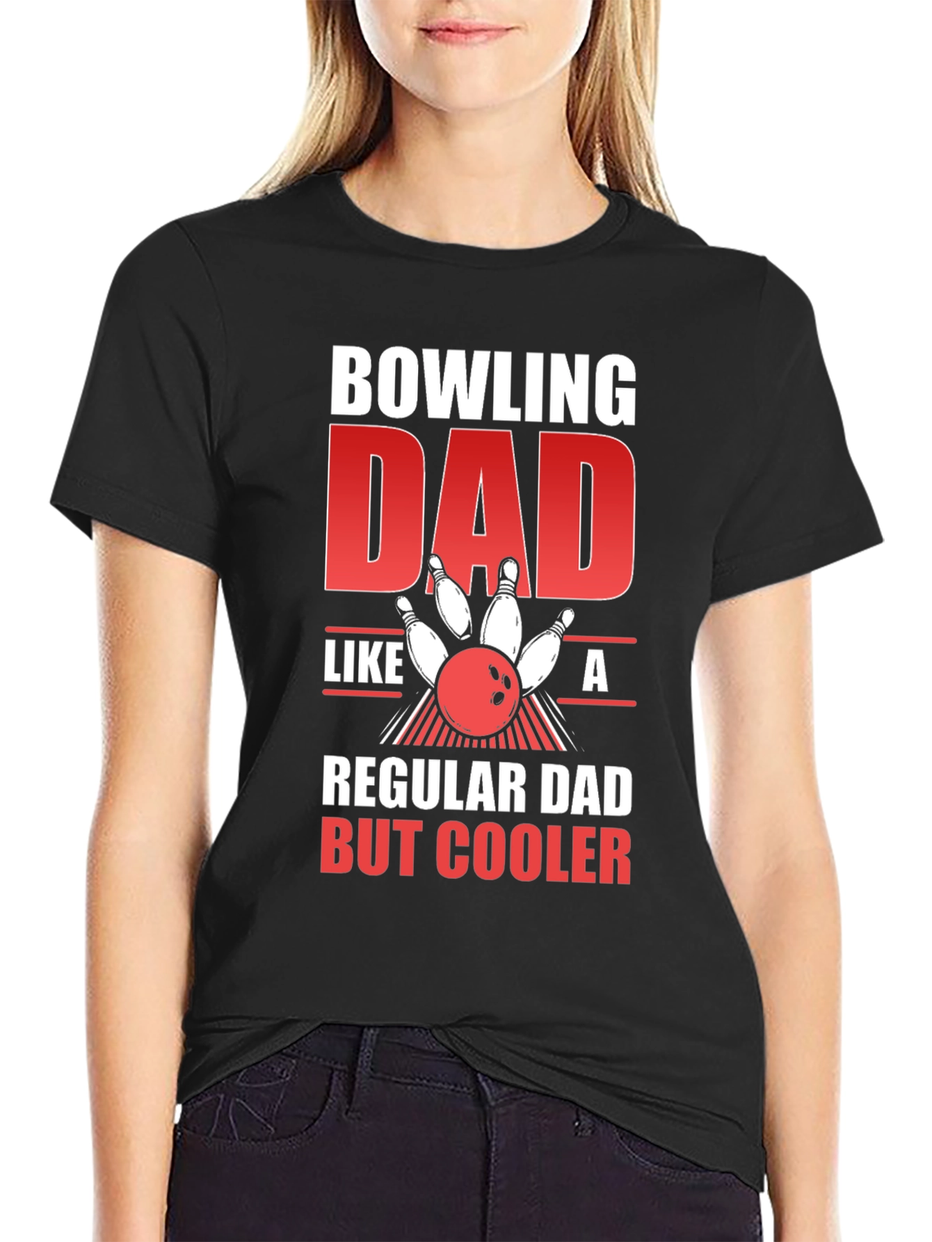 Bowling Dad Graphic Tee - Cool Fathers Day Gift