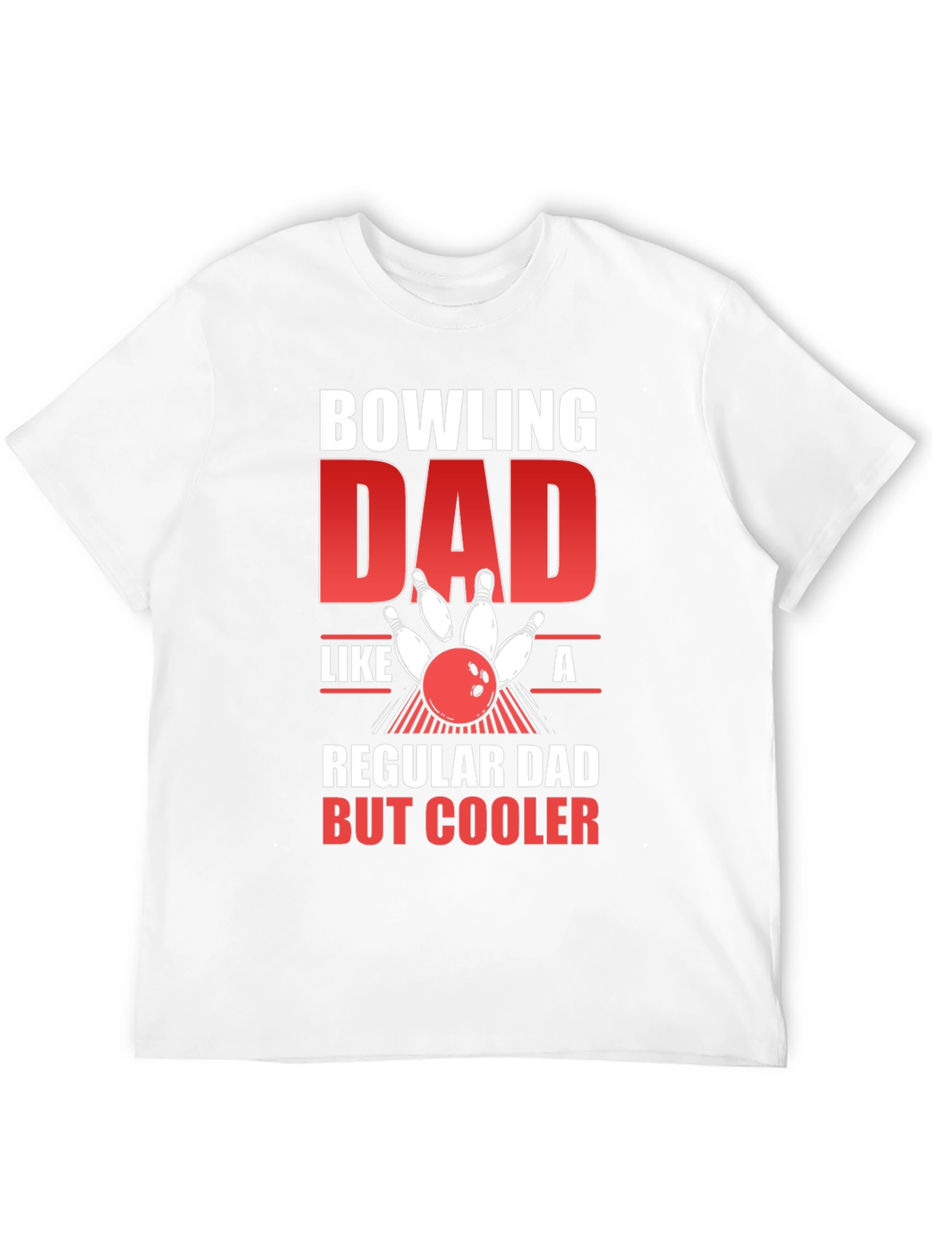 Bowling Dad Graphic Tee - Cool Fathers Day Gift