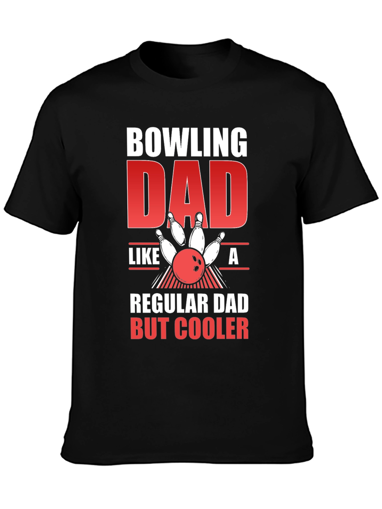 Bowling Dad Graphic Tee - Cool Fathers Day Gift