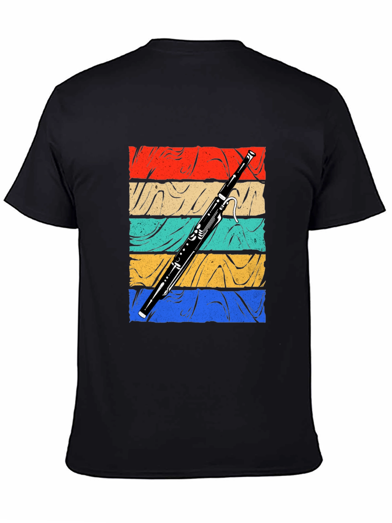 Bassoon Retro Graphic T-Shirt - Musical Instrument Tee