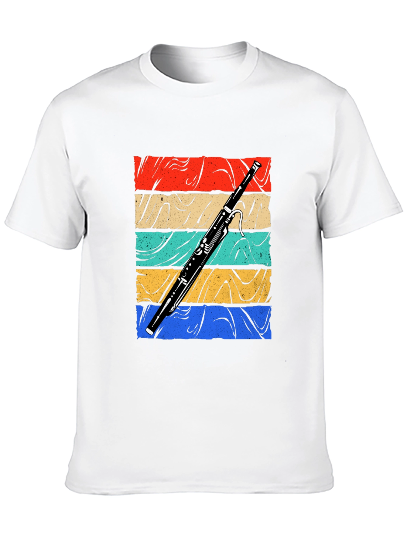 Bassoon Retro Graphic T-Shirt - Musical Instrument Tee