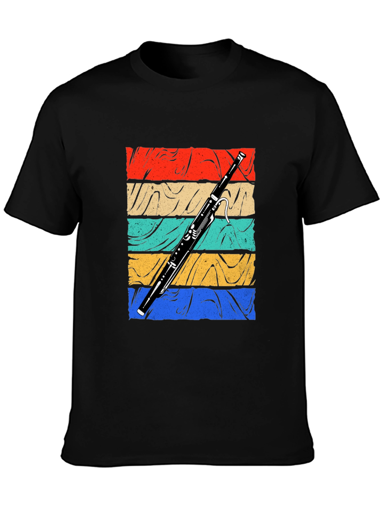 Bassoon Retro Graphic T-Shirt - Musical Instrument Tee