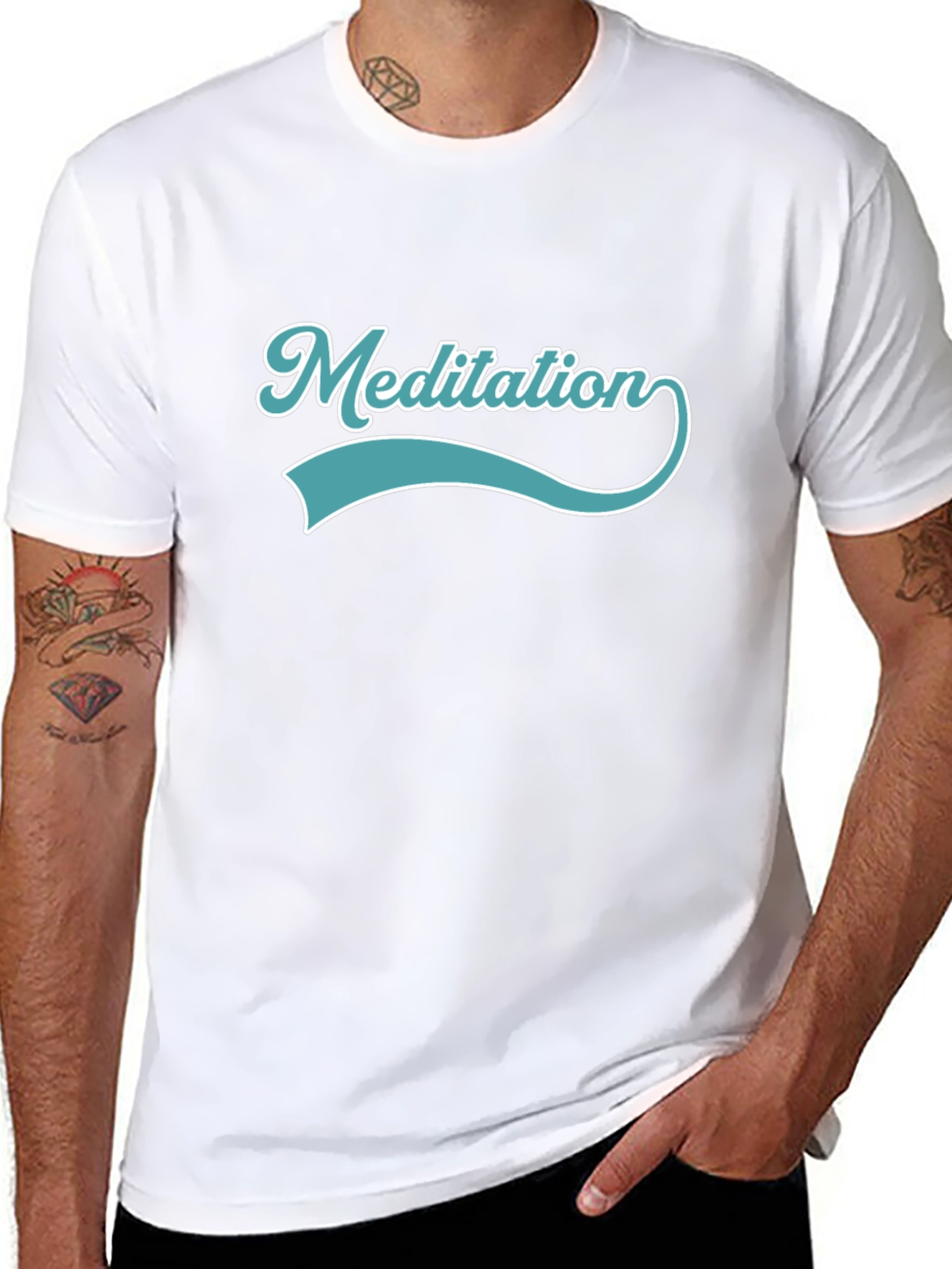 Meditation Black T-Shirt - Relax & Focus