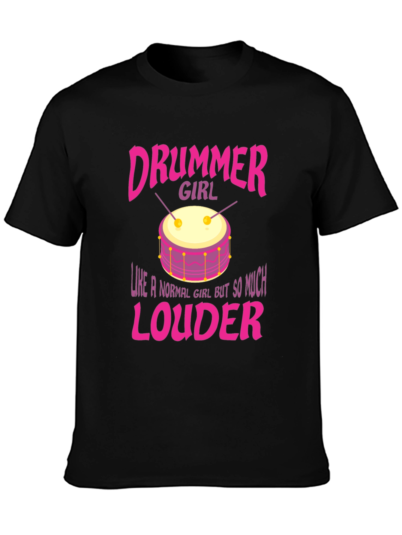 Drummer Girl Graphic Tee - Loud & Proud!
