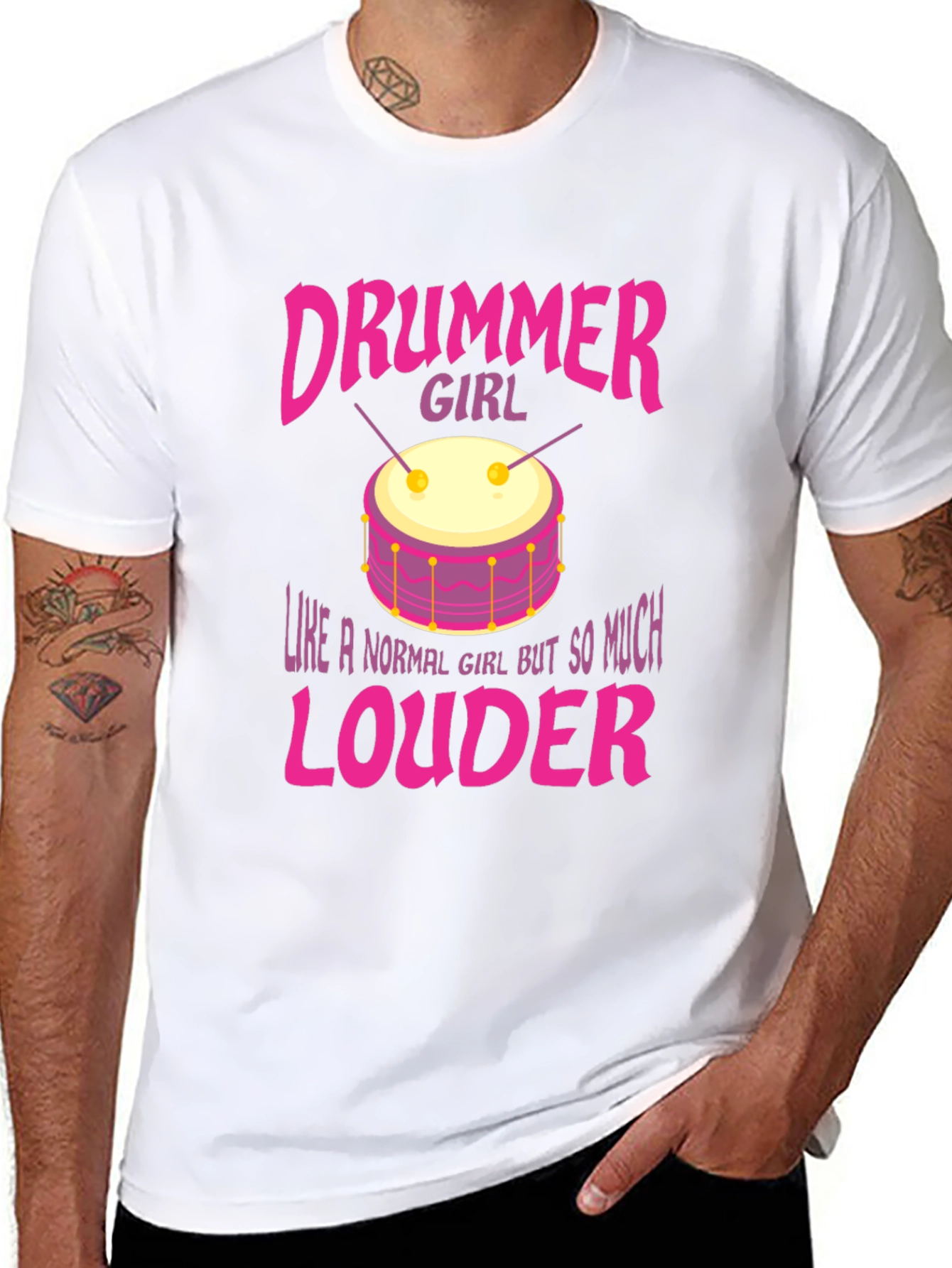 Drummer Girl Graphic Tee - Loud & Proud!