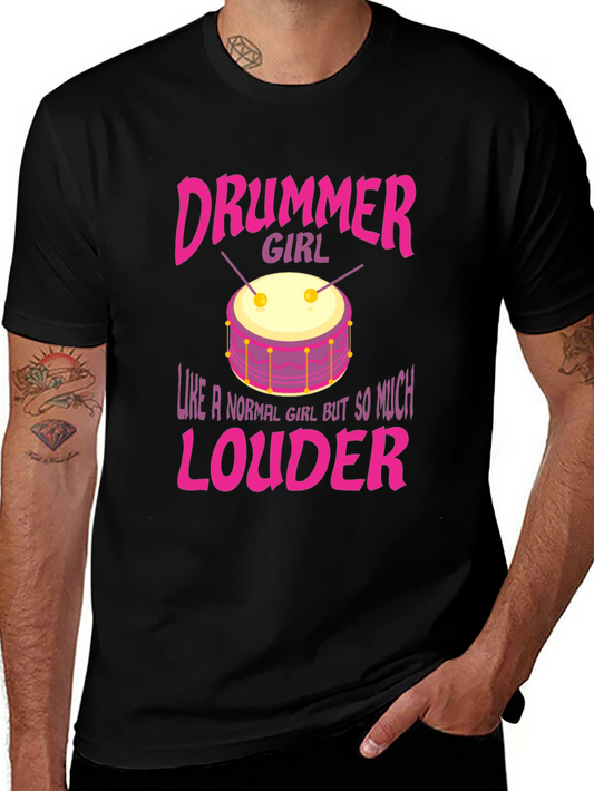 Drummer Girl Graphic Tee - Loud & Proud!