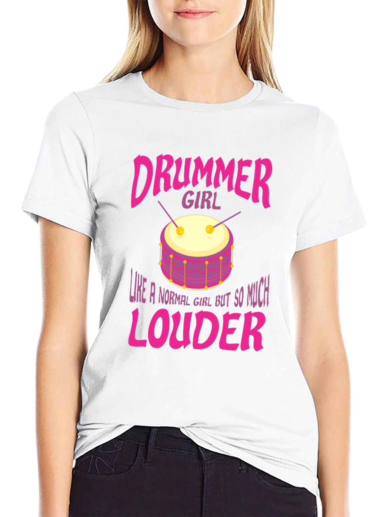 Drummer Girl Graphic Tee - Loud & Proud!