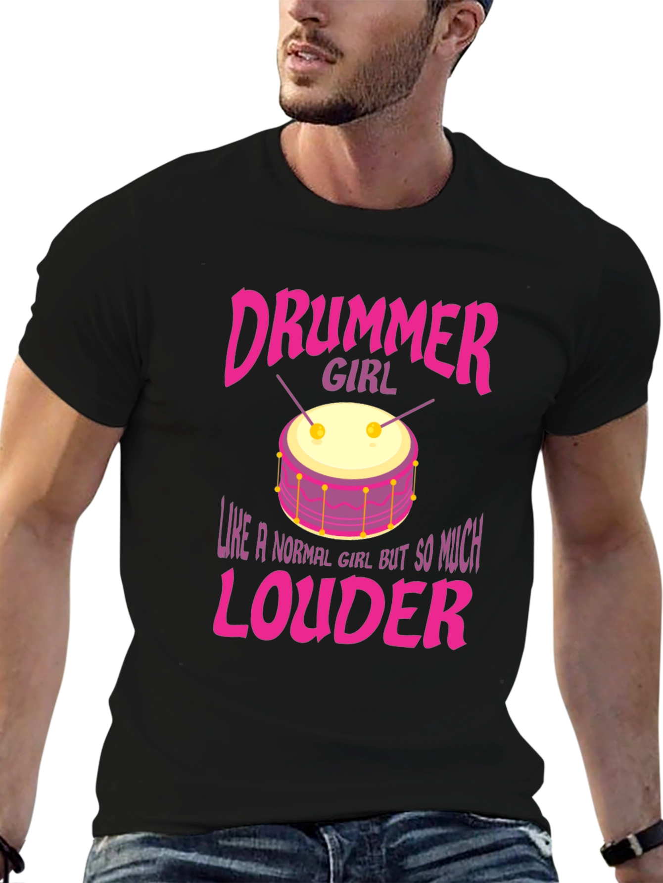 Drummer Girl Graphic Tee - Loud & Proud!