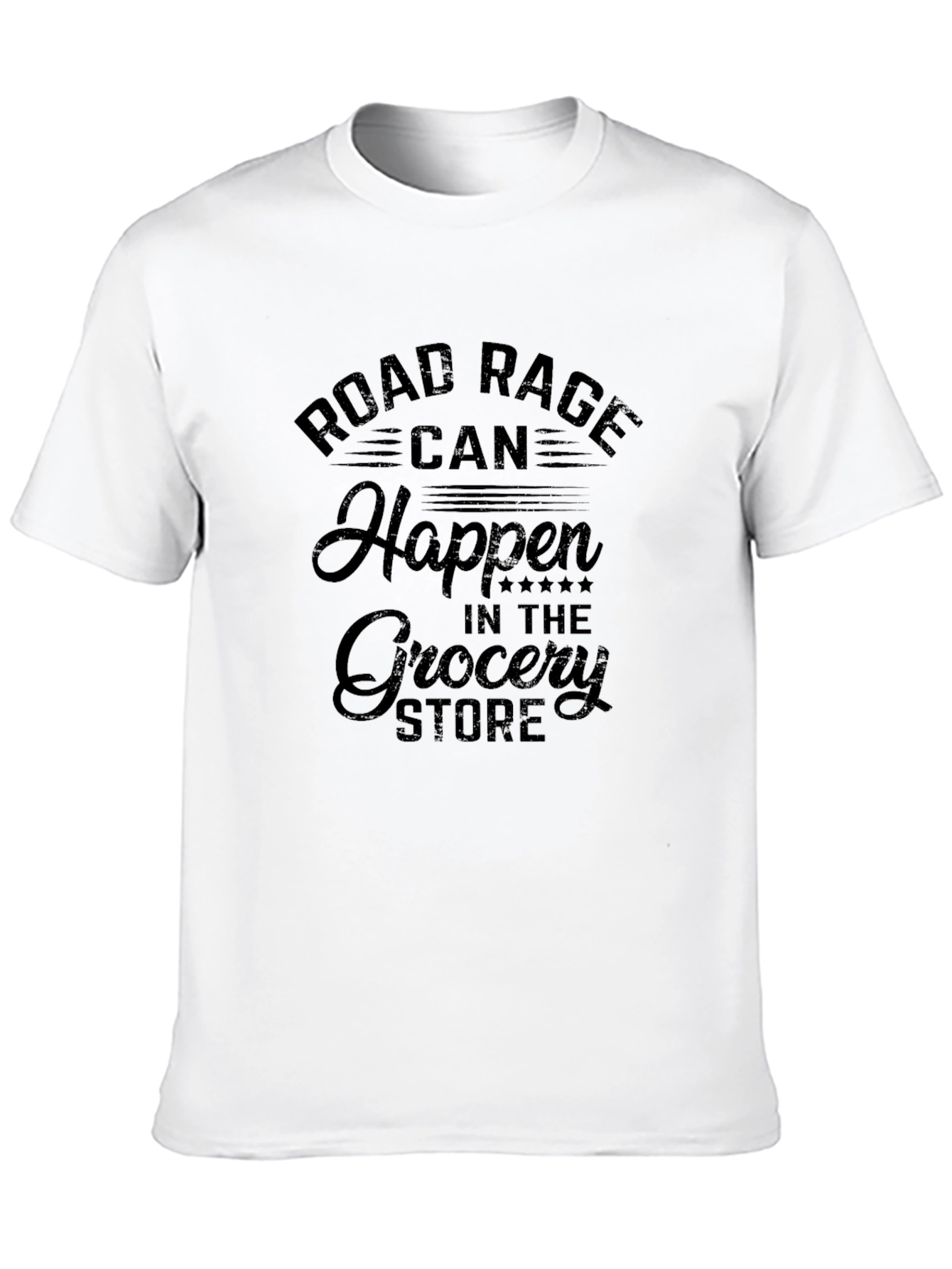 Road Rage Grocery Store Black T-Shirt