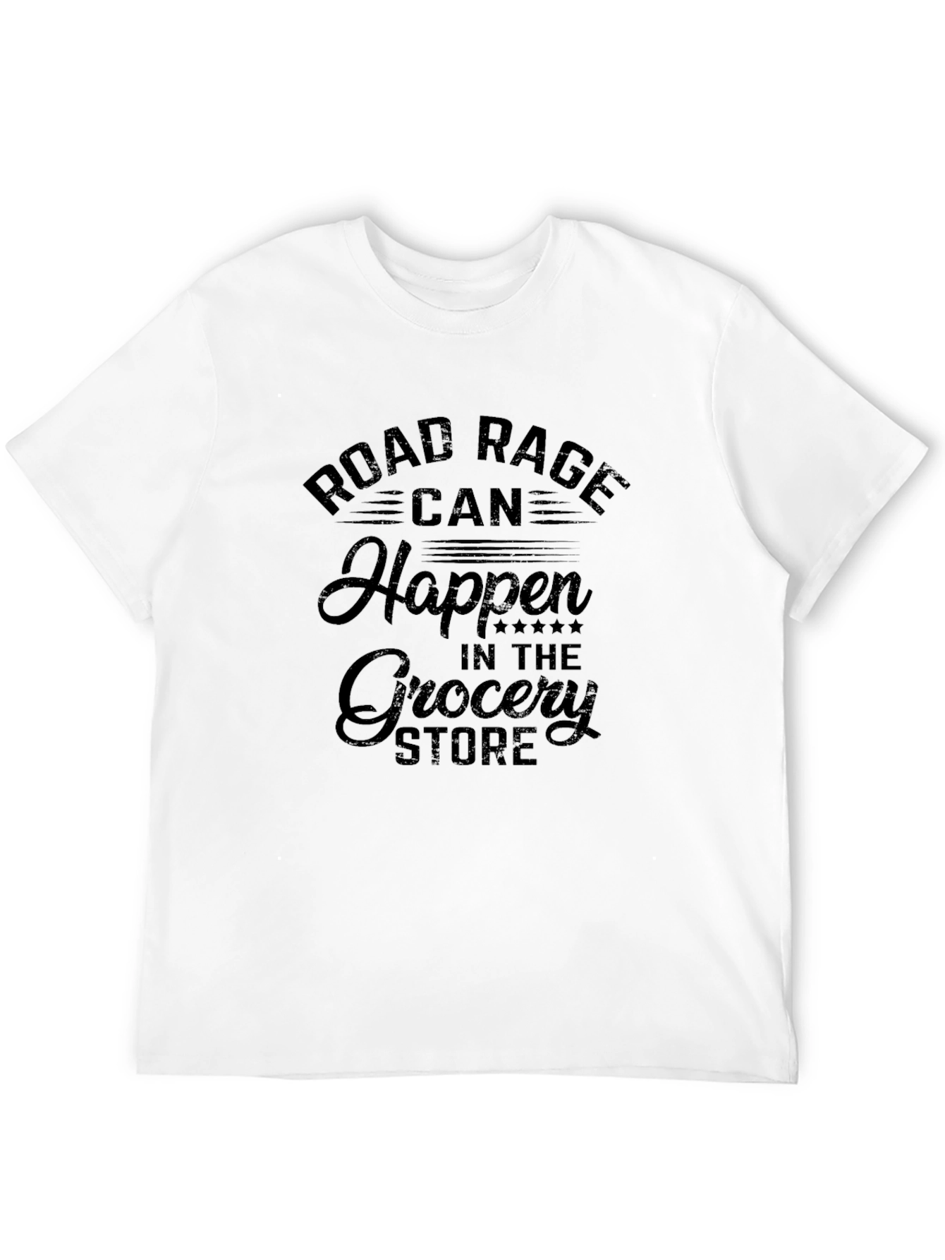 Road Rage Grocery Store Black T-Shirt