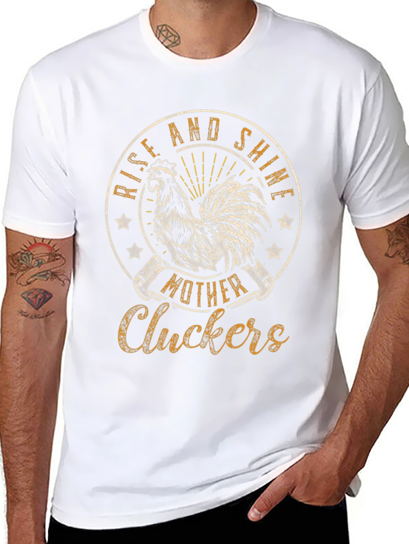 Rise and Shine T-Shirt - Mother Cluckers Rooster Tee