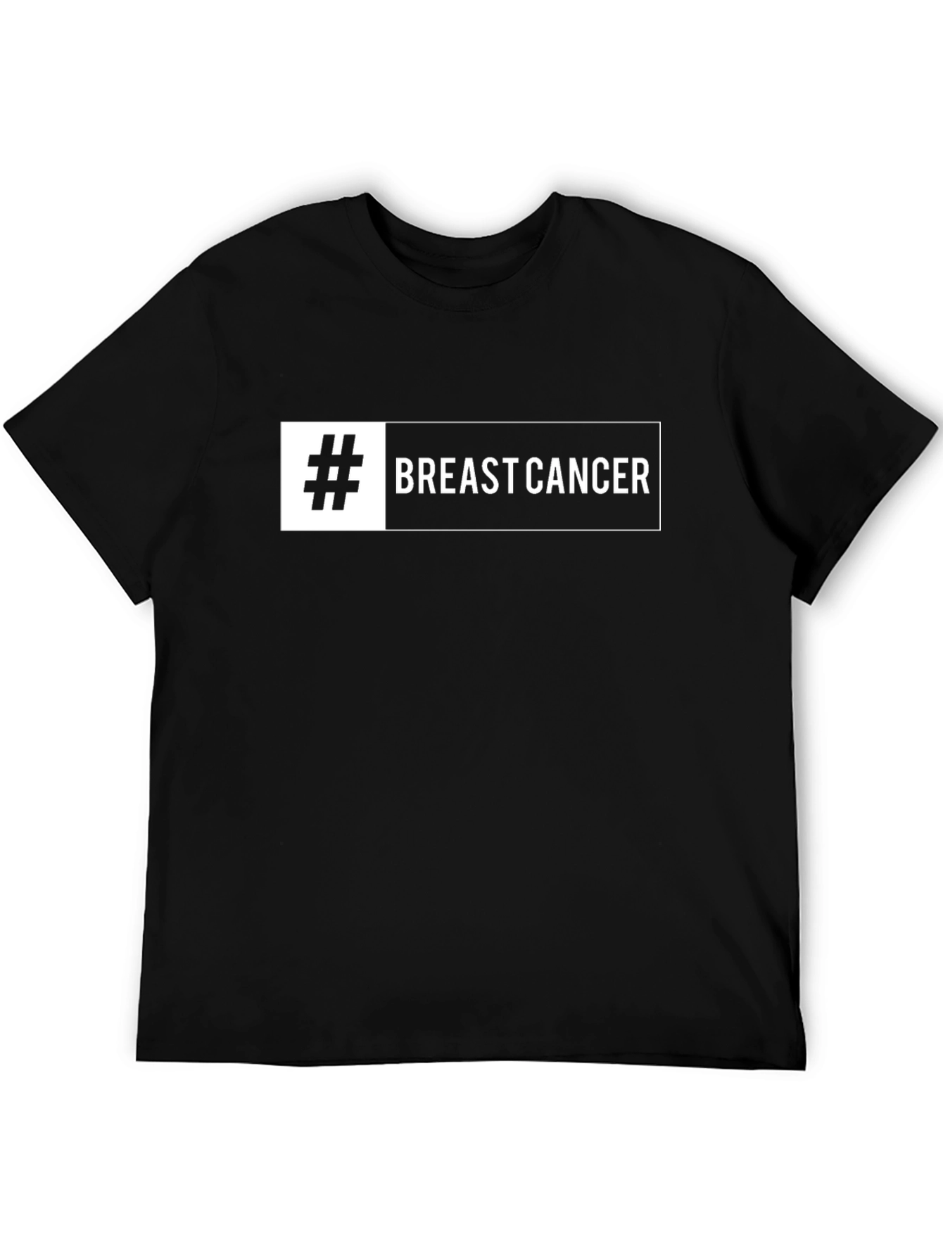 Breast Cancer Awareness Tee - Black Cotton Blend