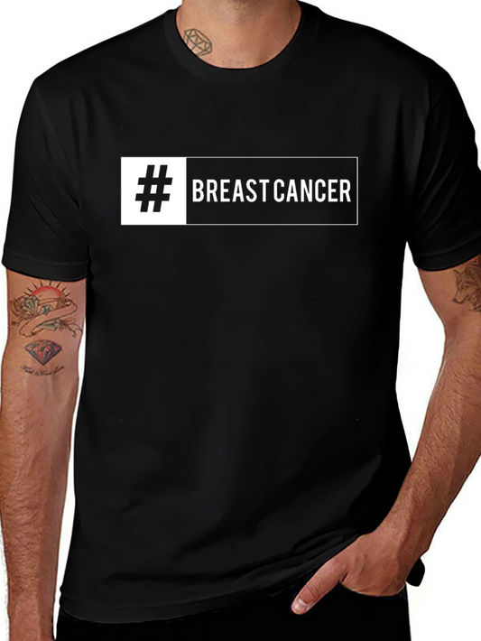 Breast Cancer Awareness Tee - Black Cotton Blend
