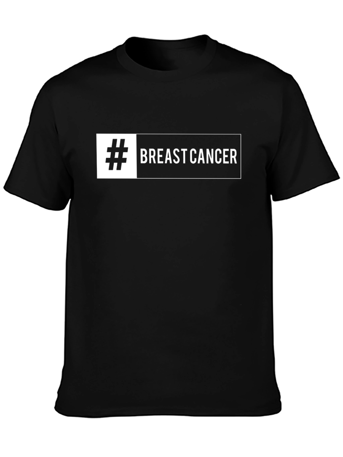 Breast Cancer Awareness Tee - Black Cotton Blend