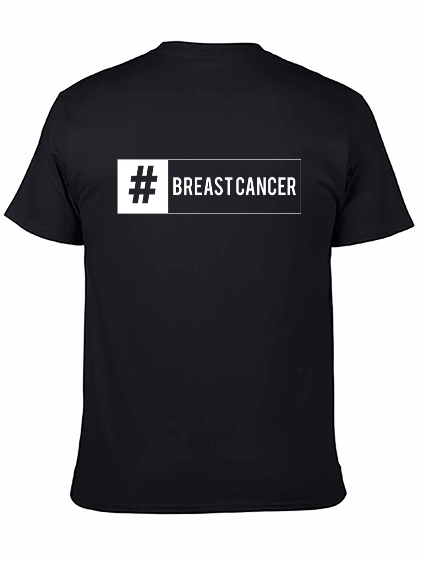 Breast Cancer Awareness Tee - Black Cotton Blend