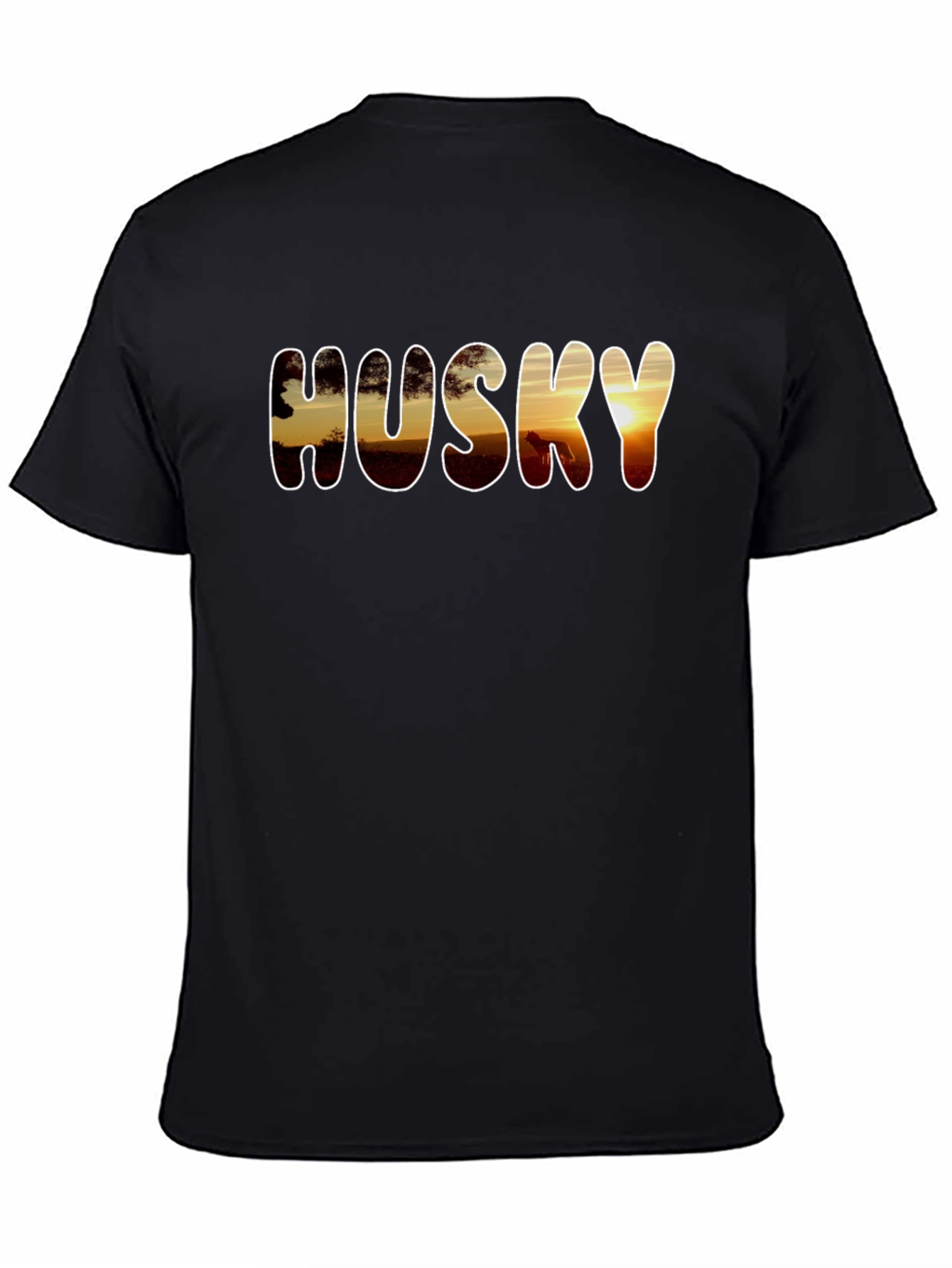 Husky Sunset Graphic T-Shirt