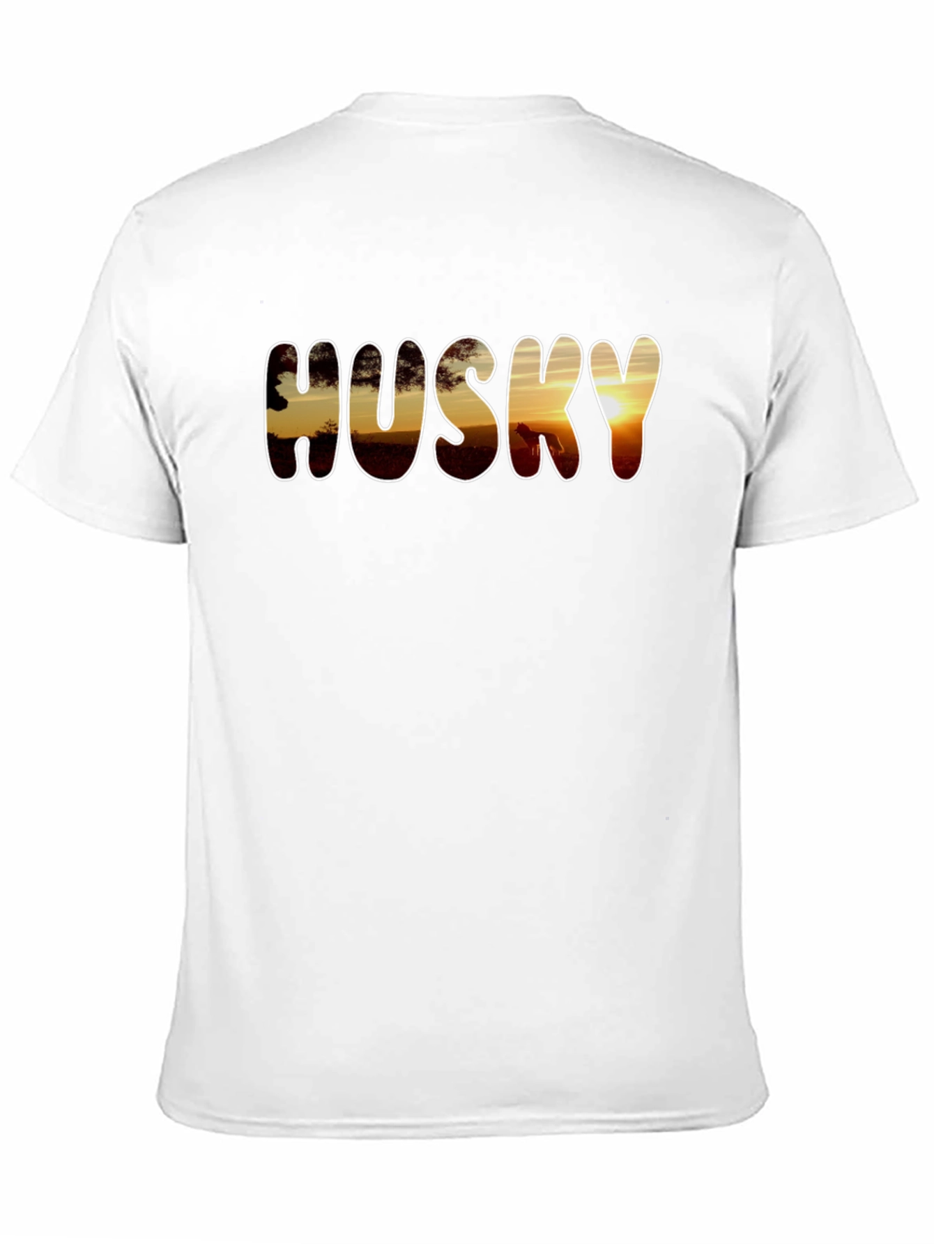 Husky Sunset Graphic T-Shirt