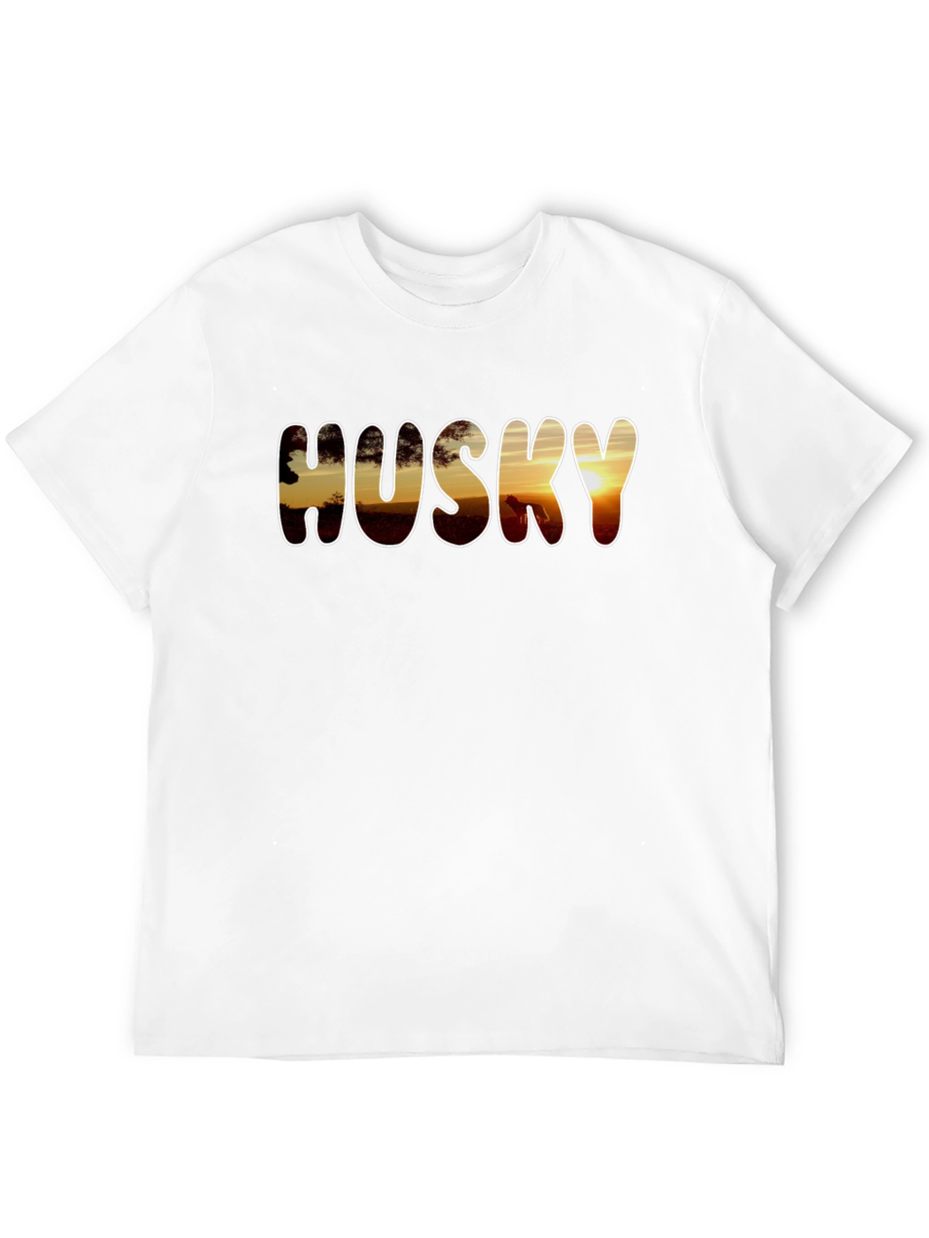 Husky Sunset Graphic T-Shirt