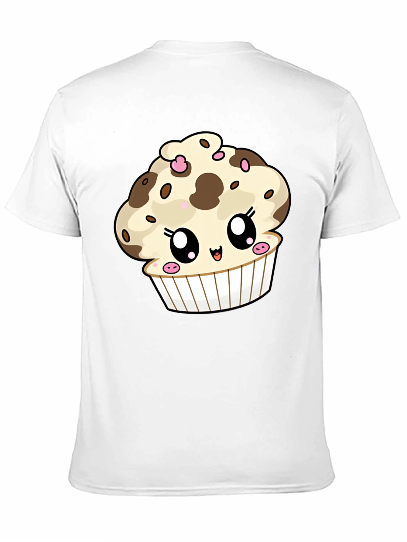 Cute Cupcake Graphic T-Shirt - Black