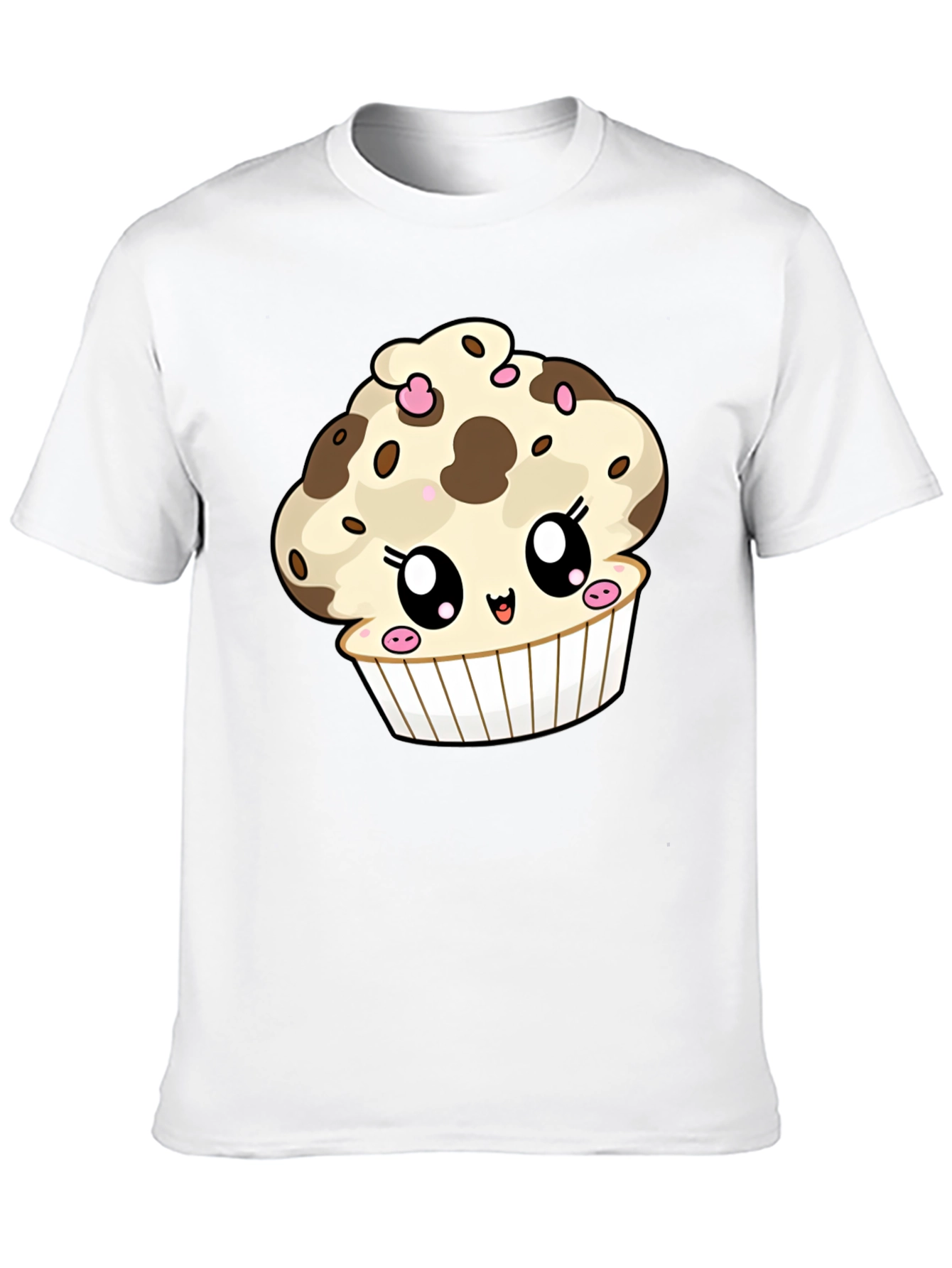 Cute Cupcake Graphic T-Shirt - Black