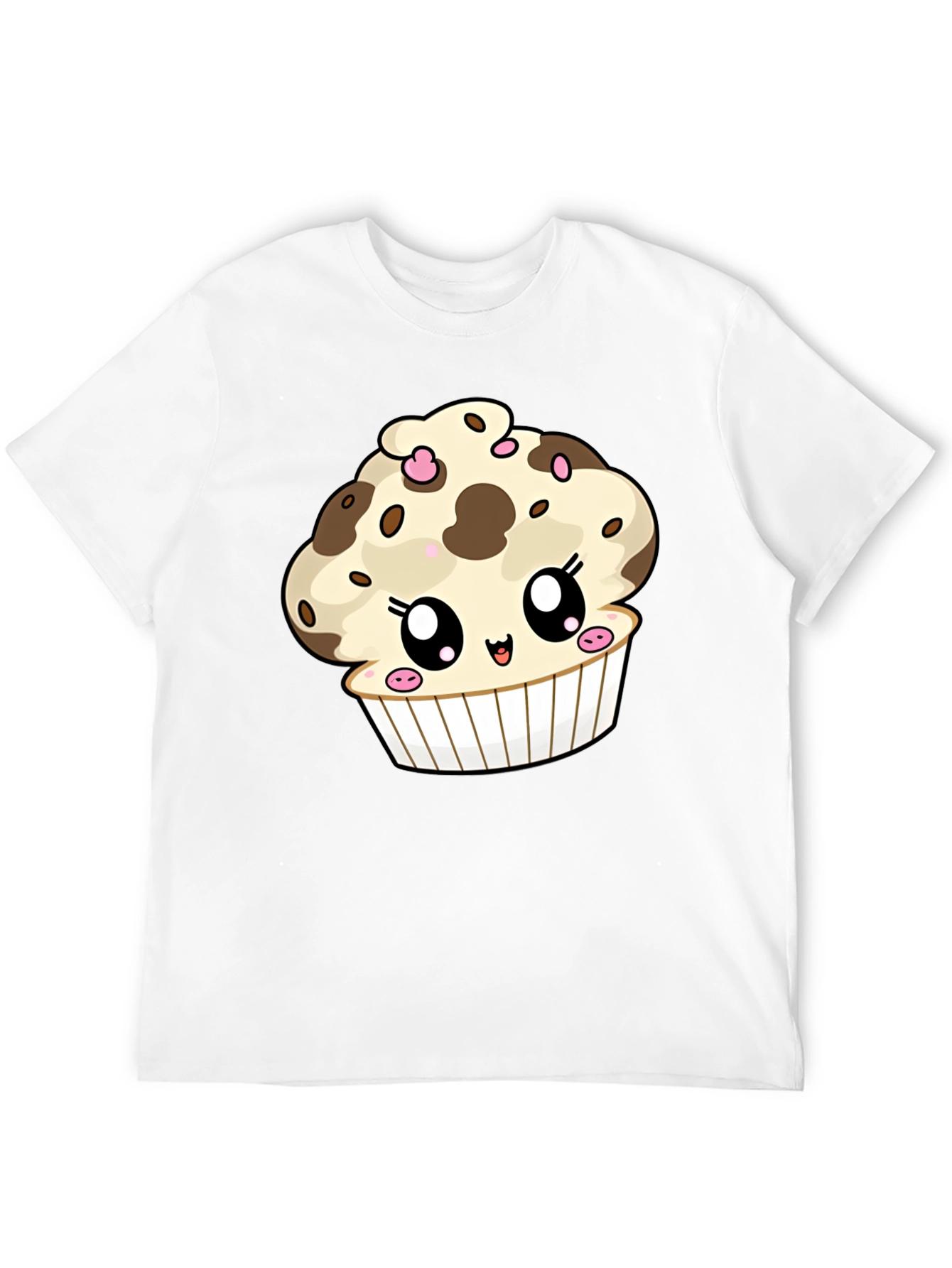 Cute Cupcake Graphic T-Shirt - Black