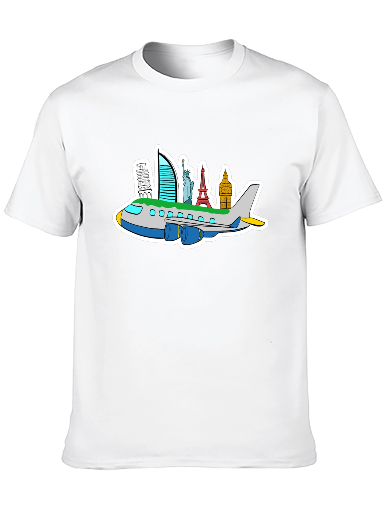 World Traveler Tee: Landmark Airplane