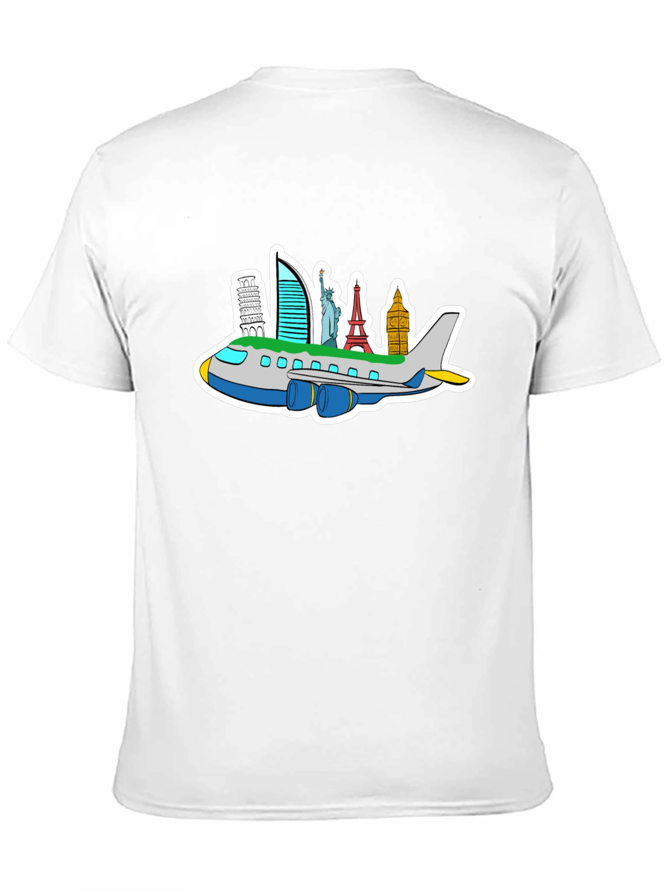 World Traveler Tee: Landmark Airplane