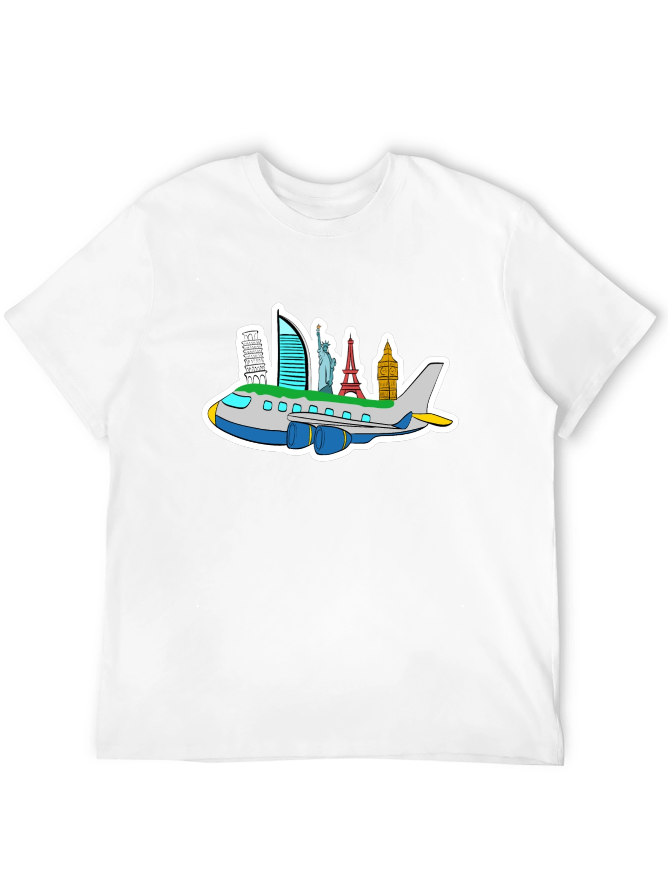 World Traveler Tee: Landmark Airplane
