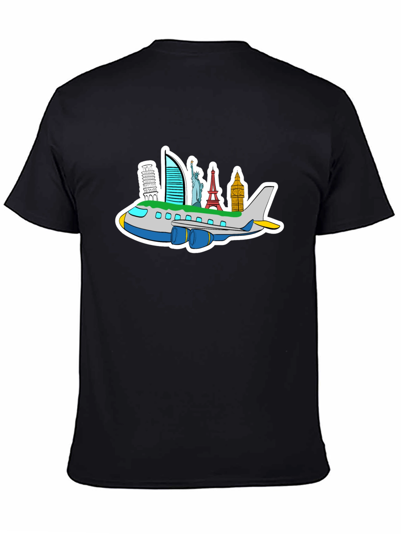 World Traveler Tee: Landmark Airplane